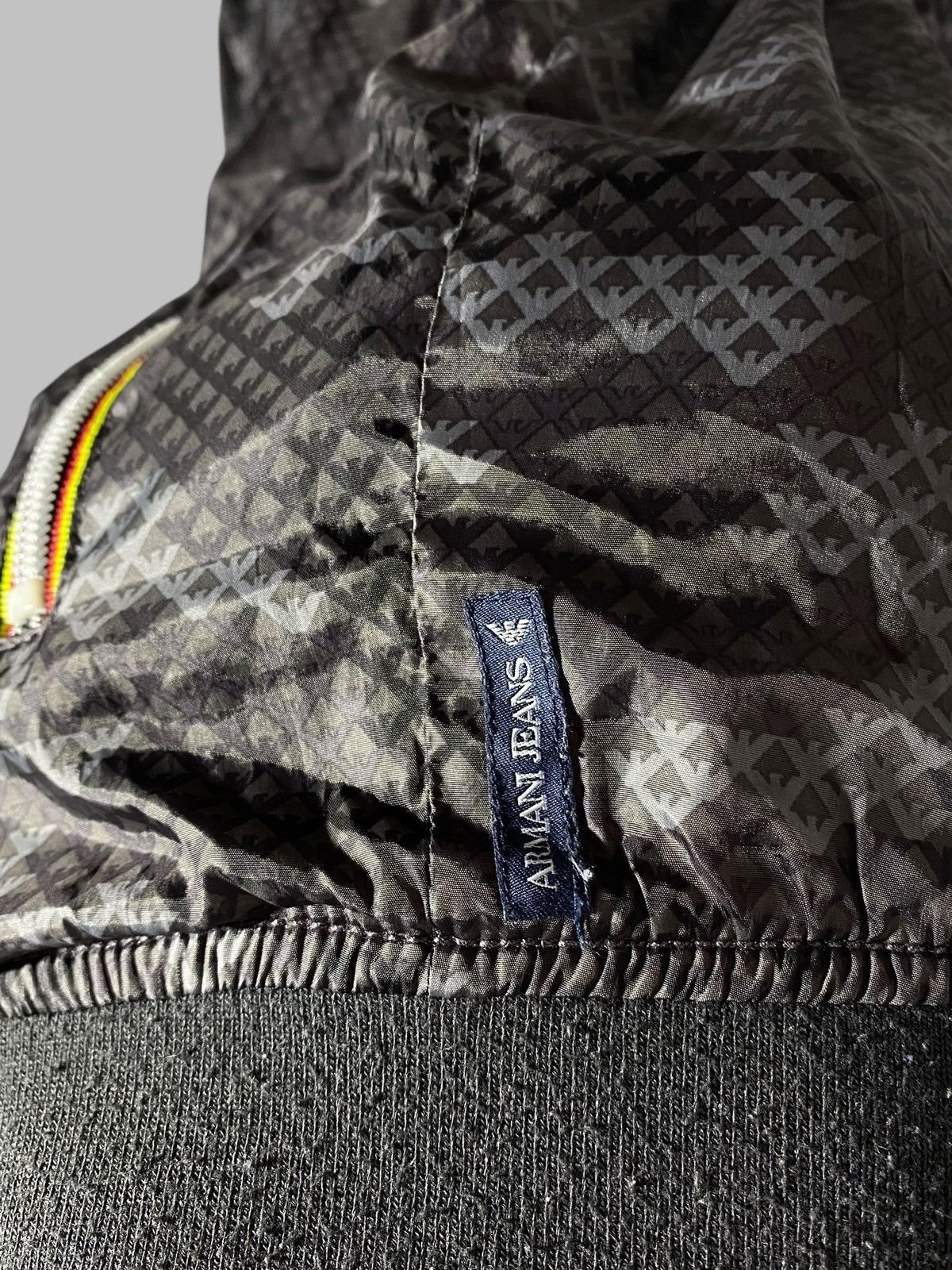 Armani 🔥 Y2K ARMANI JEANS REVERSIBLE NYLON BOMBER MILANO FLEX Size US L / EU 52-54 / 3 - 20 Thumbnail
