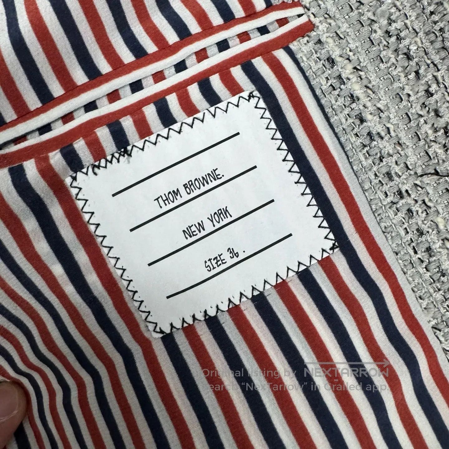 Thom Browne Thom Browne Classic four stripes; damaged frills; suit coa Size S / US 4 / IT 40 - 6 Thumbnail