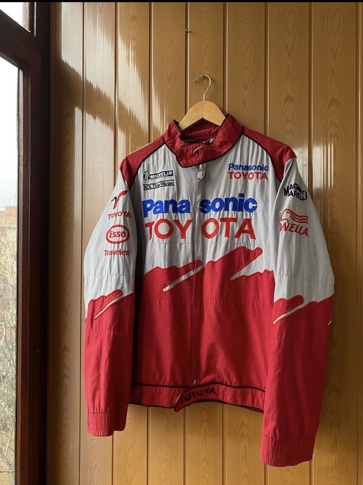 image of Toyota Panasonic Racing Jacket in Red, Men's (Size XL)