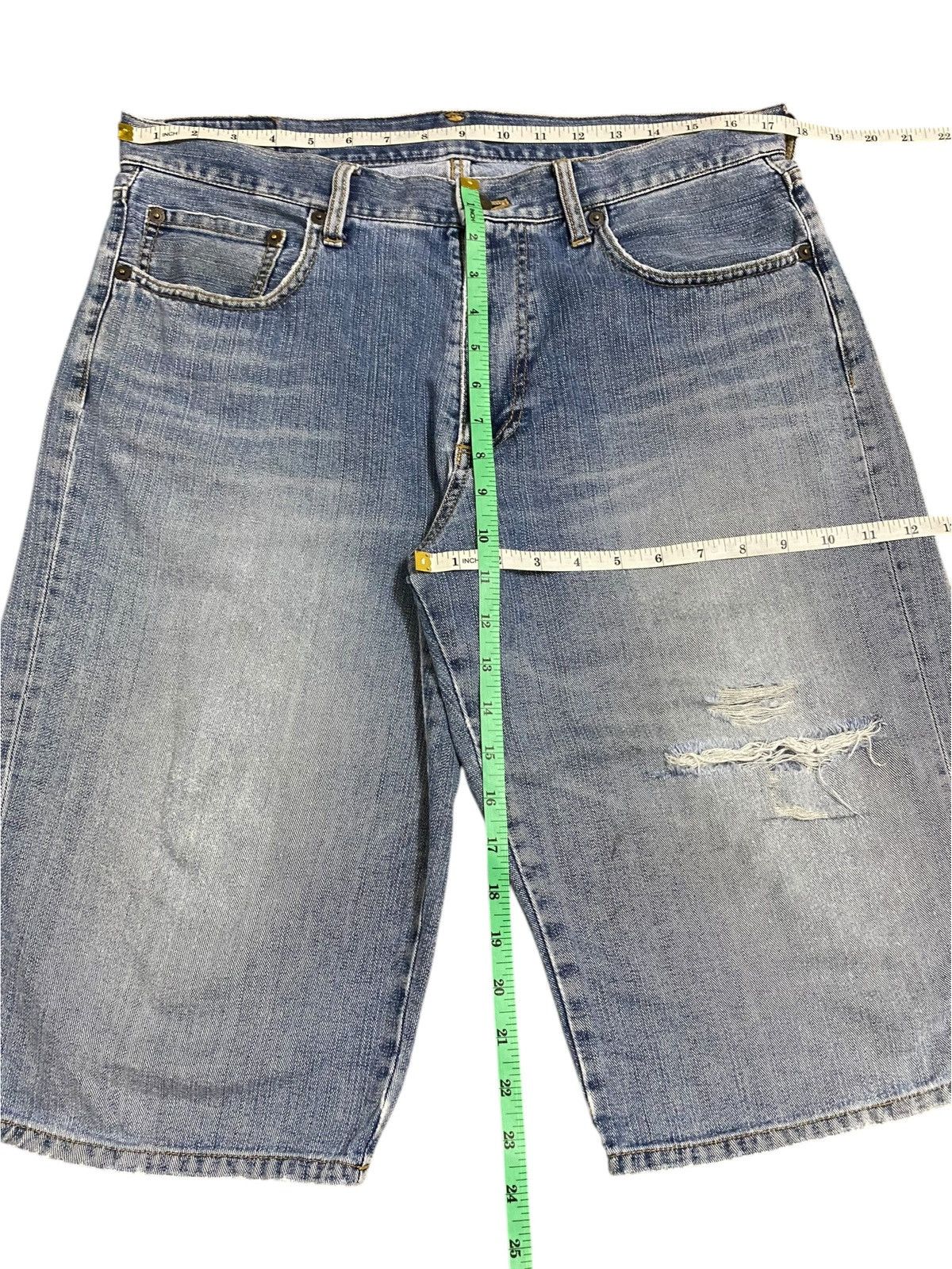 Converse Vintage Converse Est 1908s Faded Distressed Short Jeans Size US 35 - 7 Thumbnail