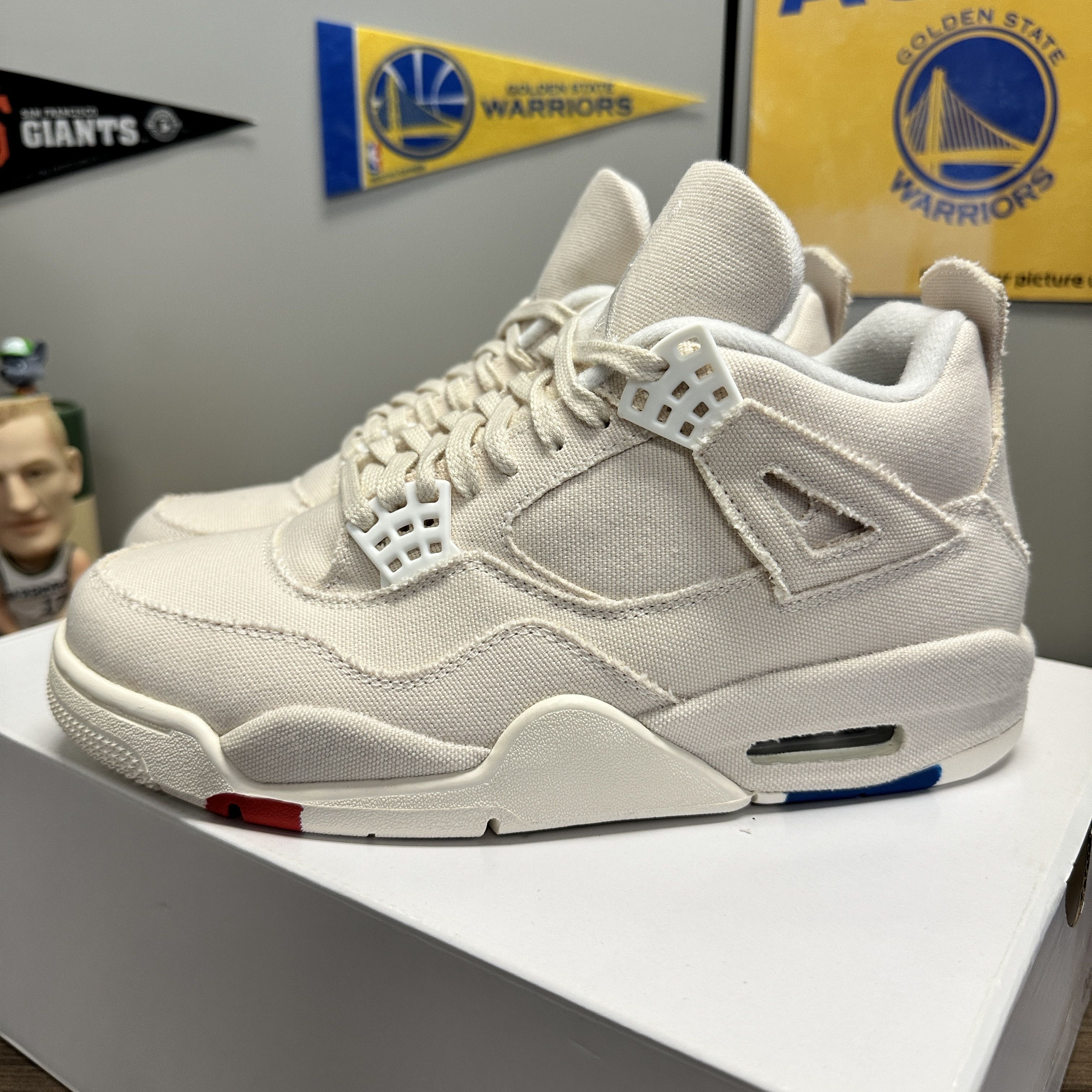 Jordan Brand Nike Air Jordan 4 Retro Blank Canvas Women's US 9 Size US 9 / IT 39 - 1 Thumbnail