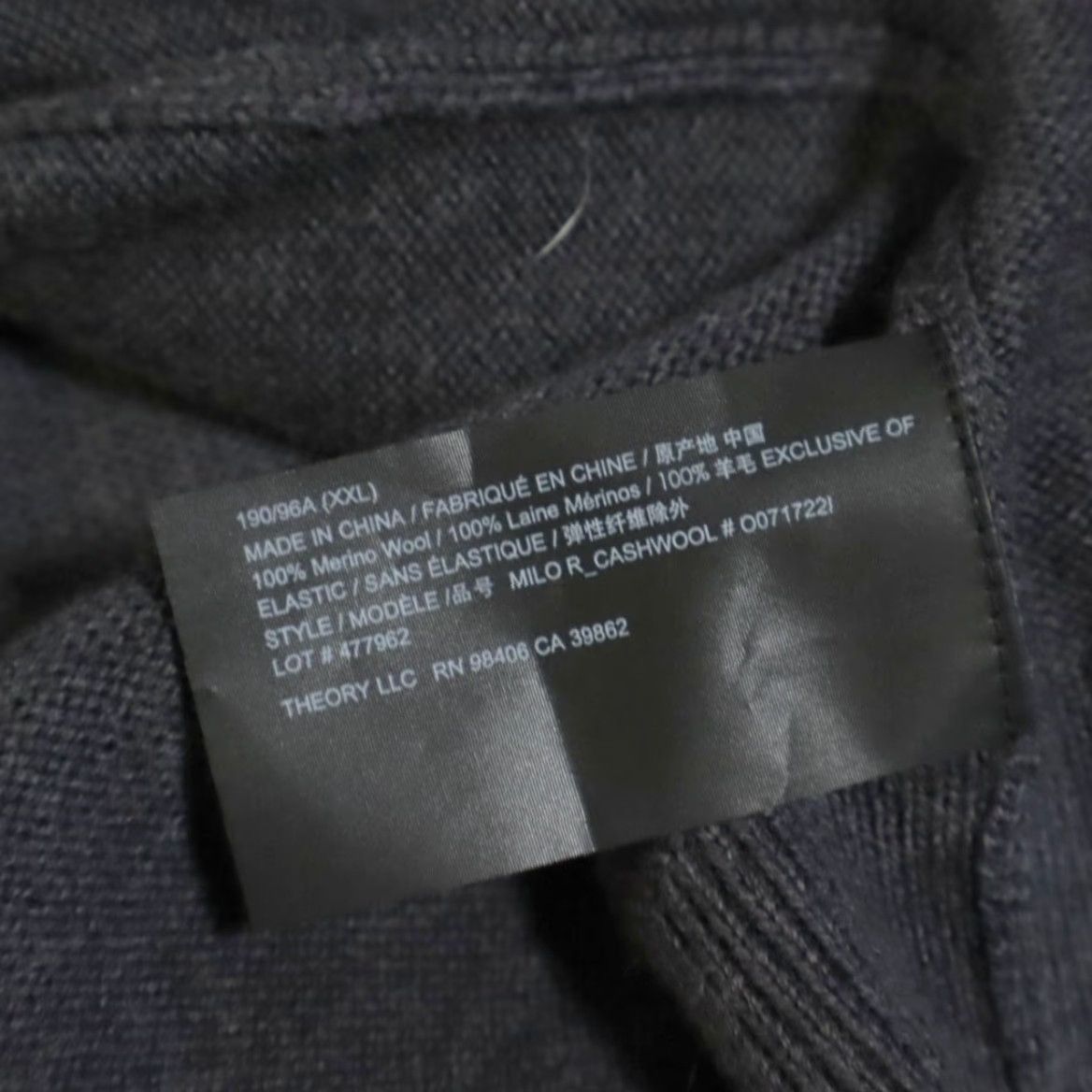 Theory Theory Milo Cardigan Cashwool Charcoal Men's 2XL Sweater Shirt Size US XXL / EU 58 / 5 - 7 Thumbnail