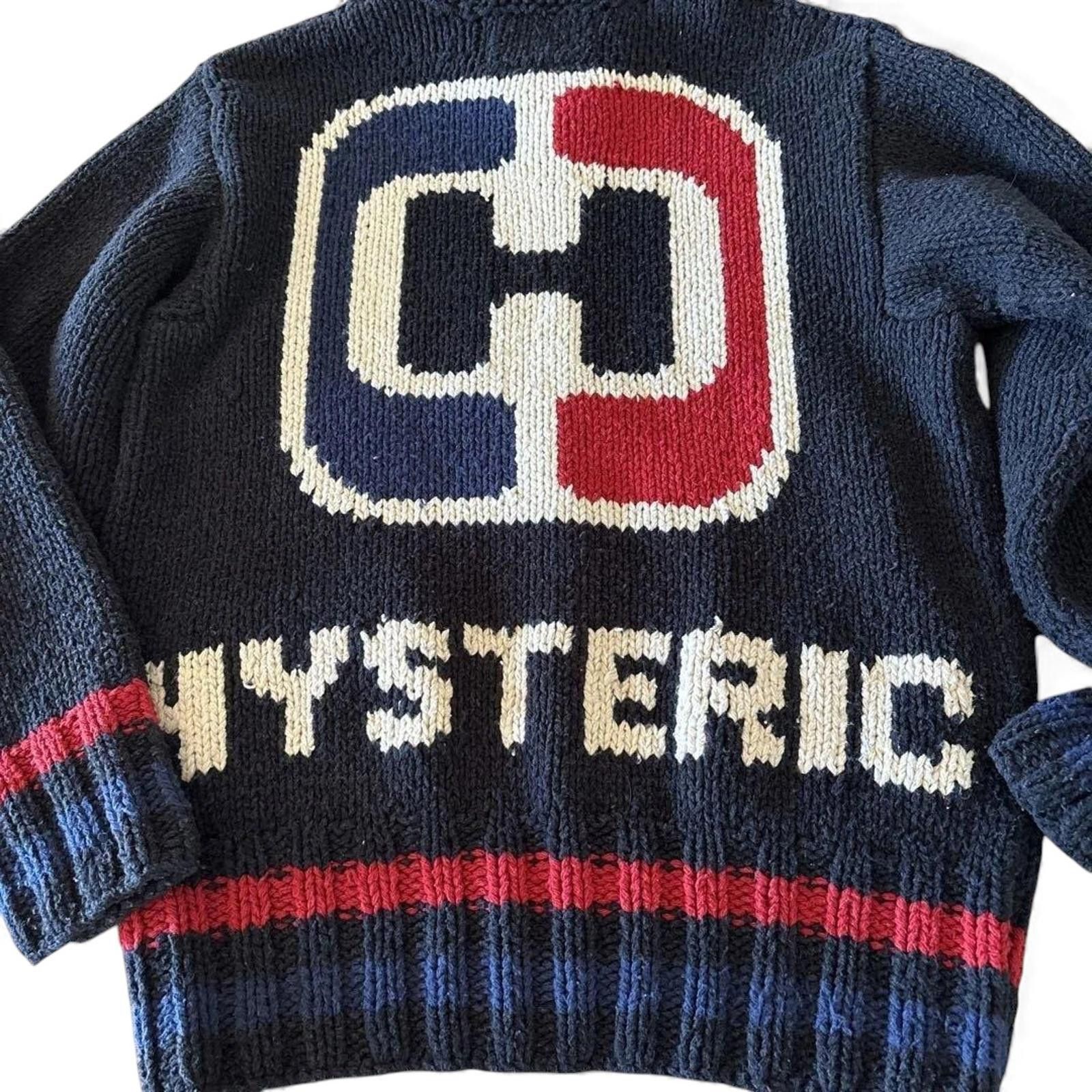 Hysteric Glamour Hysteric Glamour - 1990 Heavy Knit Zip-Up Sweater with Logo Size US M / EU 48-50 / 2 - 2 Thumbnail
