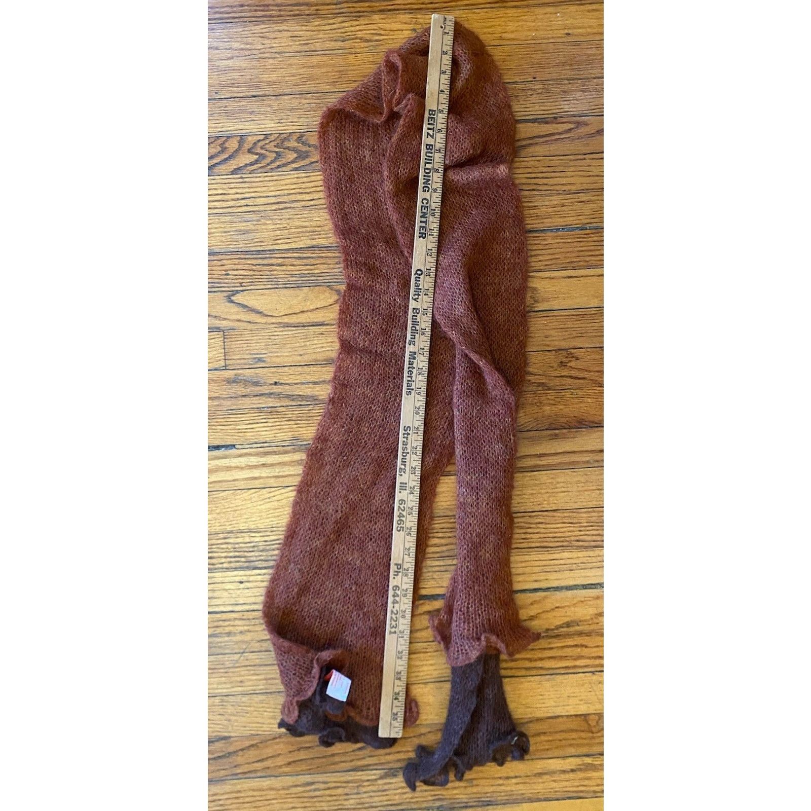 Vintage VTG Nardi & Tagliaferri Italy Scarf Burnt Orange Brown Size ONE SIZE - 4 Thumbnail