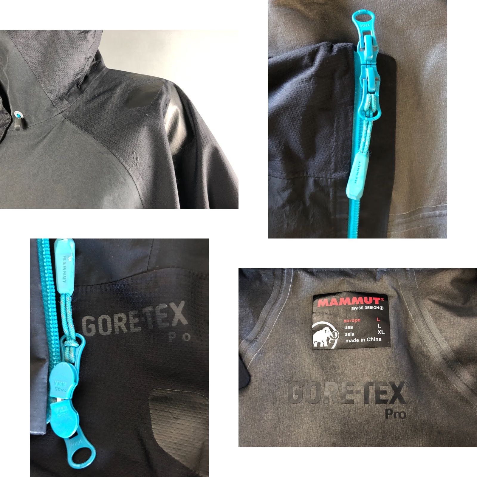 Mammut Mammut Windbreaker Jacket Women L Black Polyamide Full Zip Hooded Windbreaker Womens Regular Fit Size L / US 10 / IT 46 - 9 Thumbnail