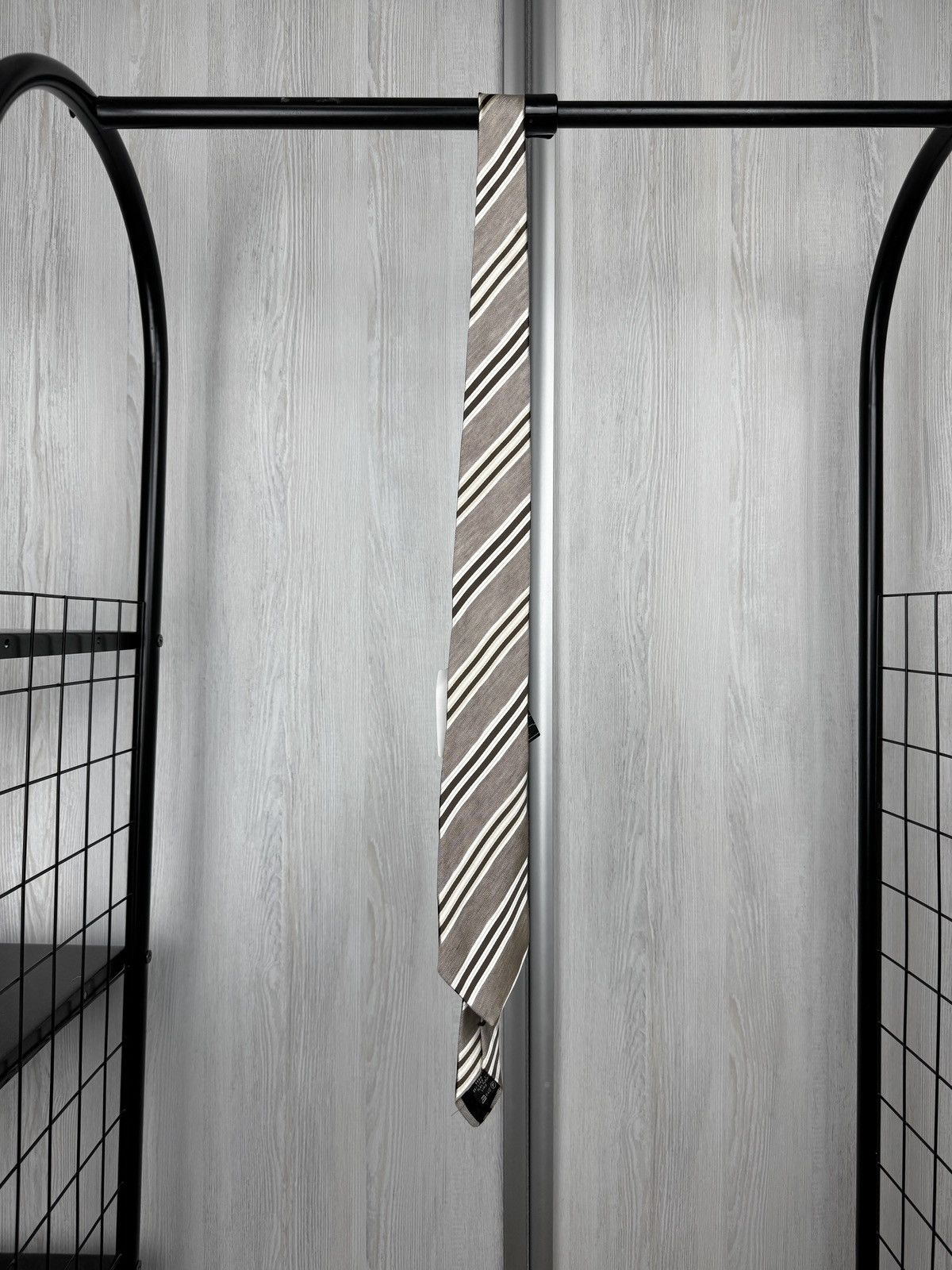 Ermenegildo Zegna NEW ERMENEGILDO ZEGNA Tie Silk Linen Grey Italy Authentic Size ONE SIZE - 3 Thumbnail