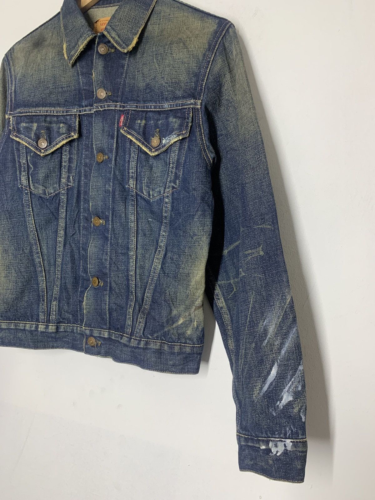 Levi's Levi’s Big E Japan Trucker Type 3 Dirty Painted Denim Size US M / EU 48-50 / 2 - 3 Thumbnail