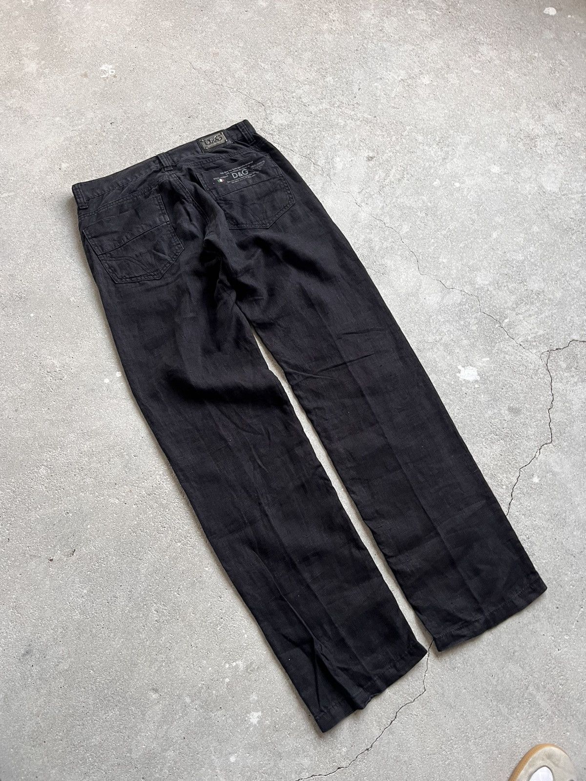 Dolce & Gabbana 90s Vintage Dolce&Gabbana Pants Linen Size US 29 - 8 Thumbnail