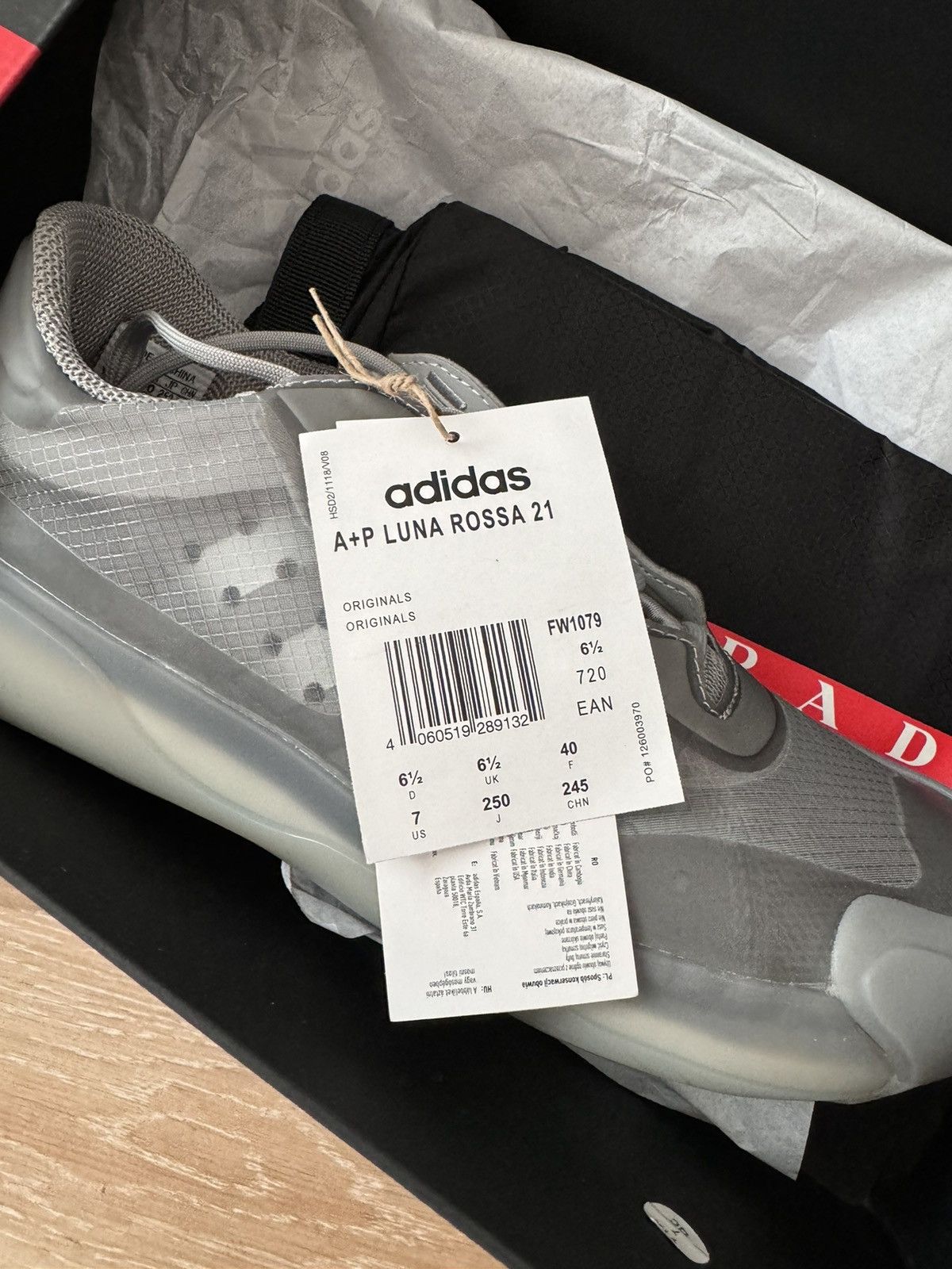 Adidas × Prada 690$ Adidas x Prada Luna Rossa Gunmetal Grey Size US 7 / EU 40 - 9 Thumbnail