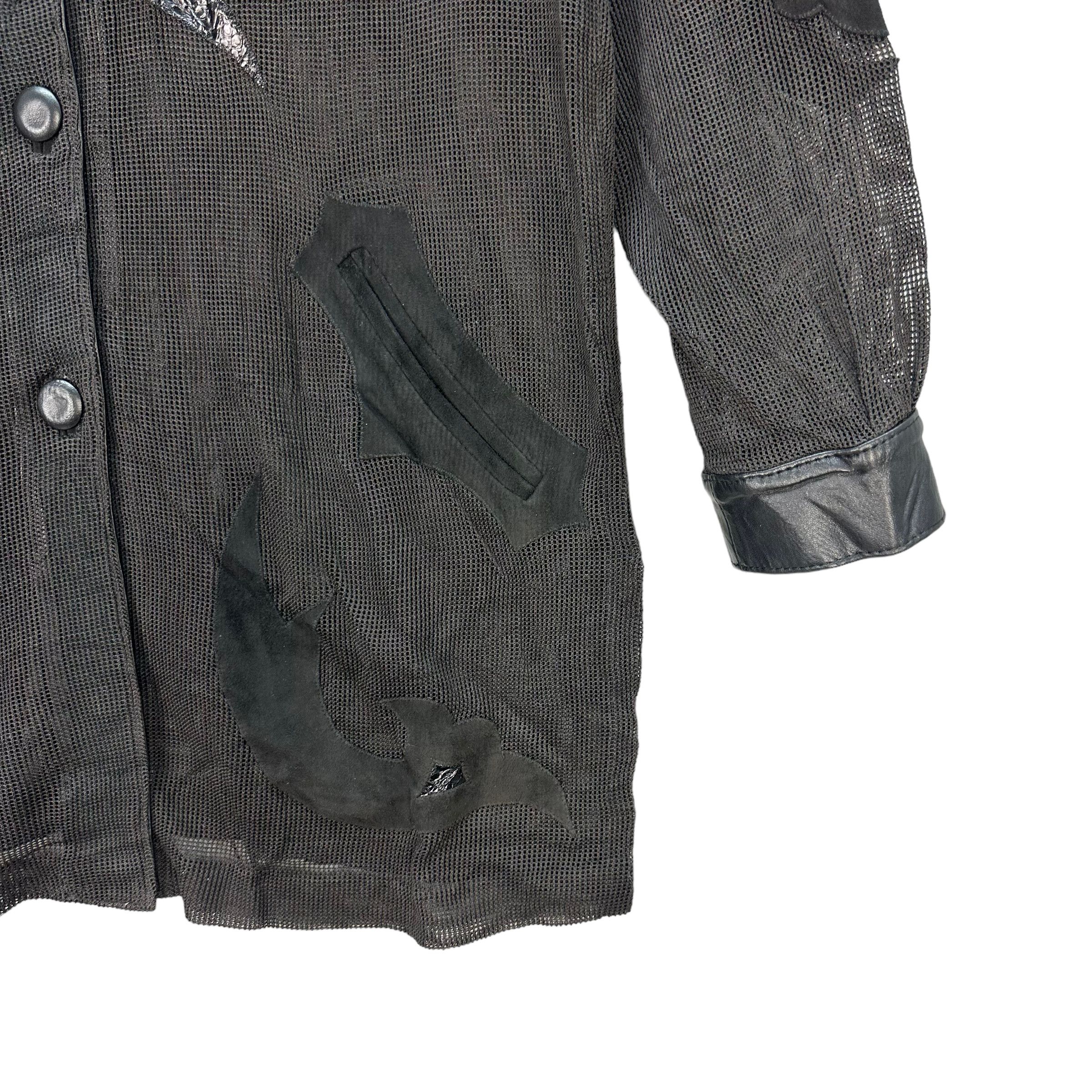 Japanese Brand RARE🔥 C H I E JUTTA COVIAN SNAKE SKIN MESH JACKET #7562-153 Size L / US 10 / IT 46 - 7 Thumbnail