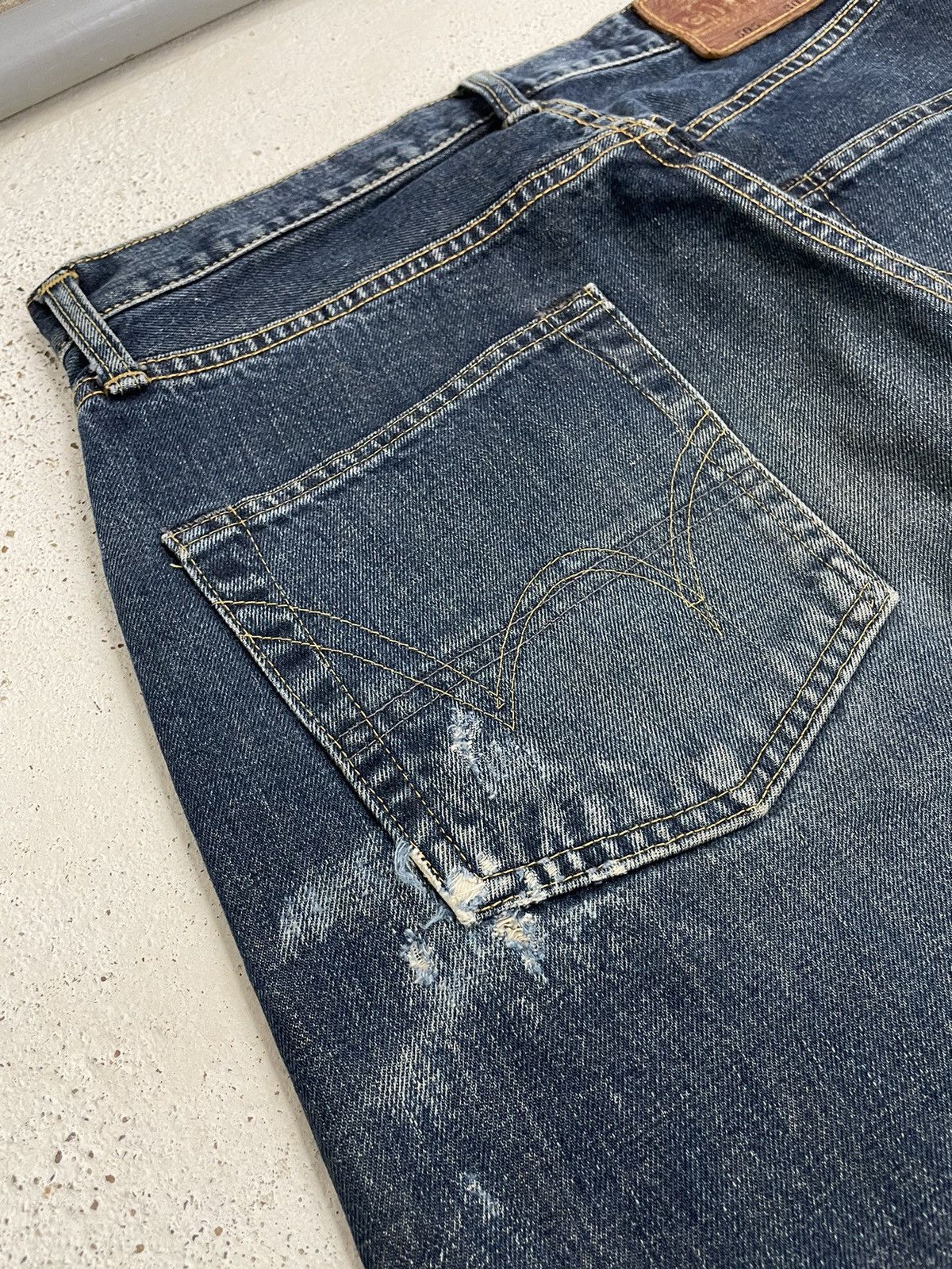 Edwin Edwin 505 Vintage Selvedge Indigo Loose Denim Pants Size US 30 / EU 46 - 15 Thumbnail