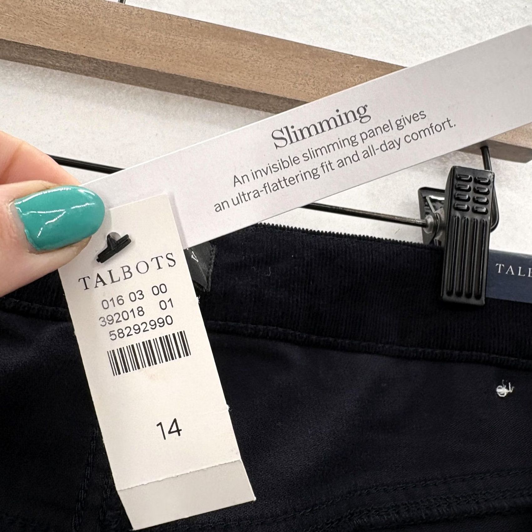 Talbots Talbots Pants Black Corduroy 14 Womens Khakis Flat Front 31in Inseam NWT Slimming Pockets Size 36" / US 14 / IT 50 - 6 Thumbnail
