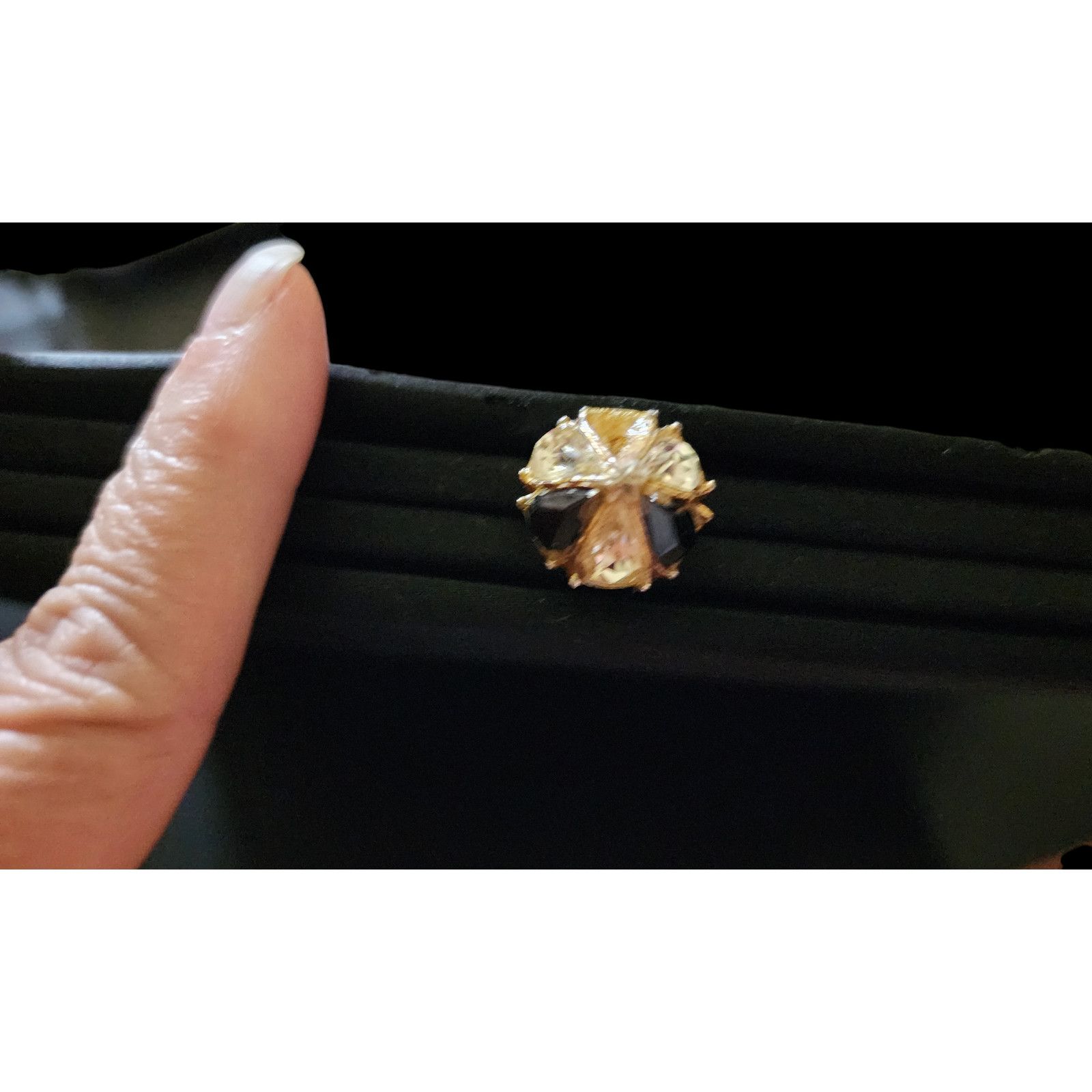 Other Vtg.1950’s L&M Spotlight Satin Black Clutch rhinestone Clasp Size ONE SIZE - 7 Thumbnail