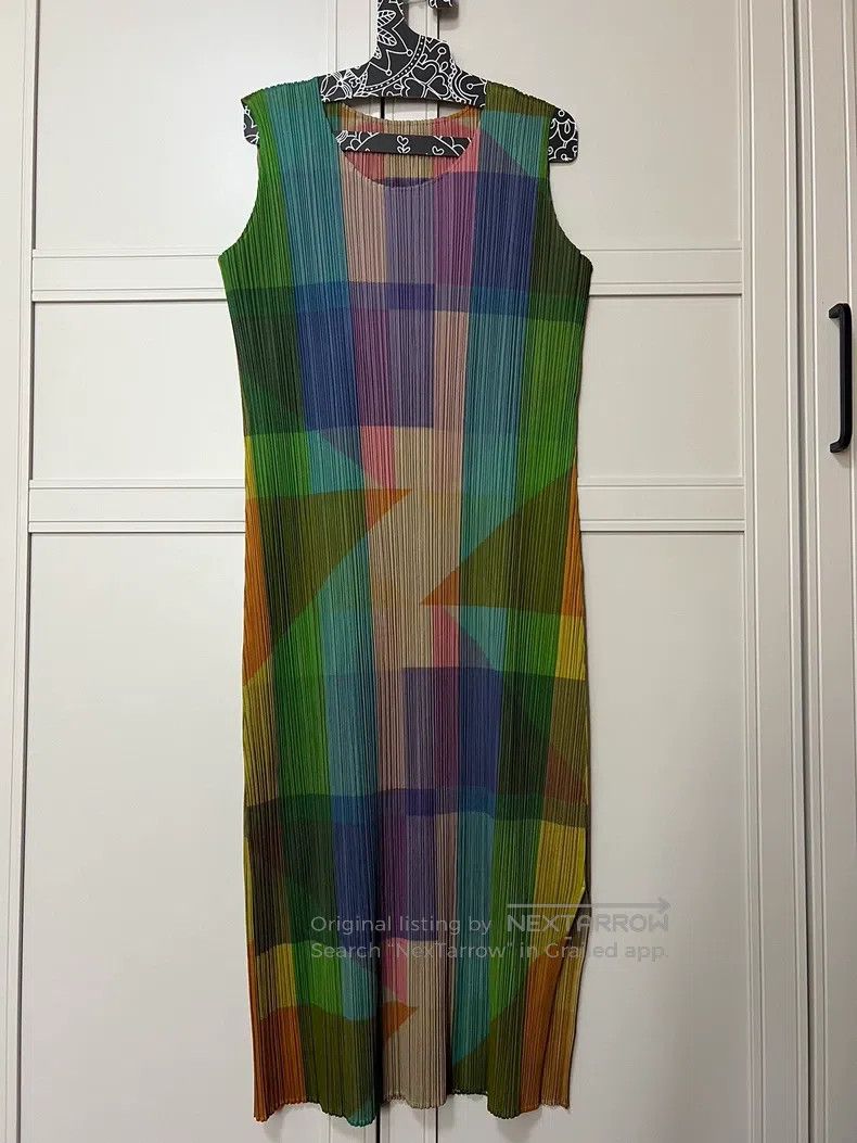 Issey Miyake Issey Miyake Color-Block Dress Size L / US 10 / IT 46 - 4 Thumbnail