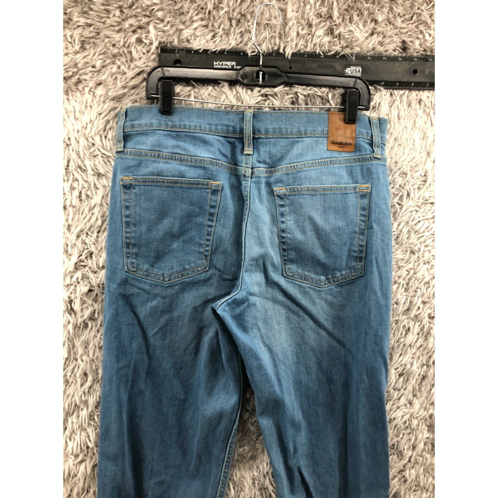 Vintage Goodfellow Jeans Mens 34x34 Mid Rise Straight Medium Wash Blue Size US 34 / EU 50 - 7 Thumbnail