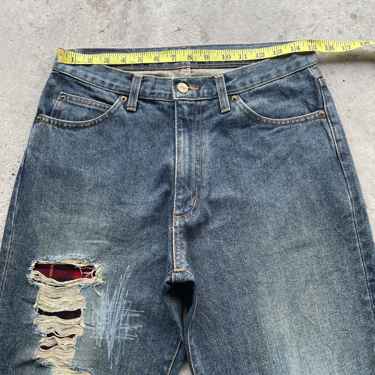 Wrangler Vintage Wrangler Mud Washed Faded Jeans Denim Pants W30 Size US 30 / EU 46 - 5 Thumbnail