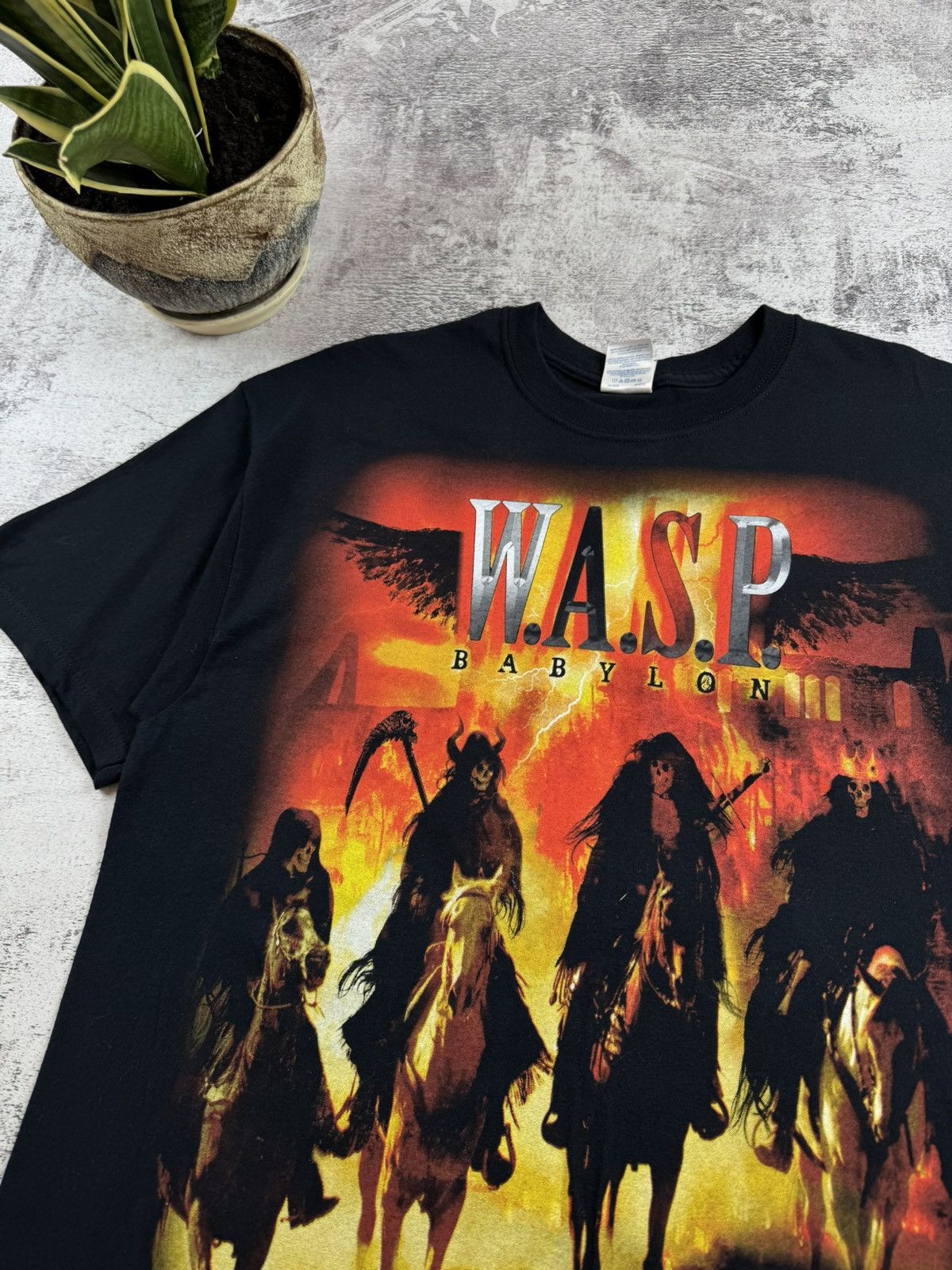Band Tees WASP W.A.S.P Babylon 2009/2010 Heavy Metal Devil Band T Shirt Size US L / EU 52-54 / 3 - 9 Thumbnail