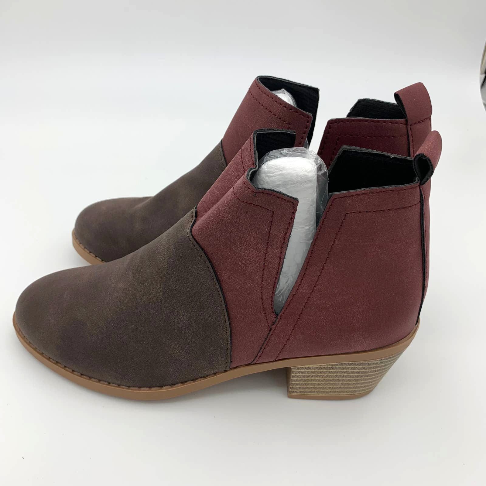 Other V Cut Ankle Boots Women Size 8.5 Chunky Block Stacked Size US 8.5 / IT 38.5 - 5 Thumbnail