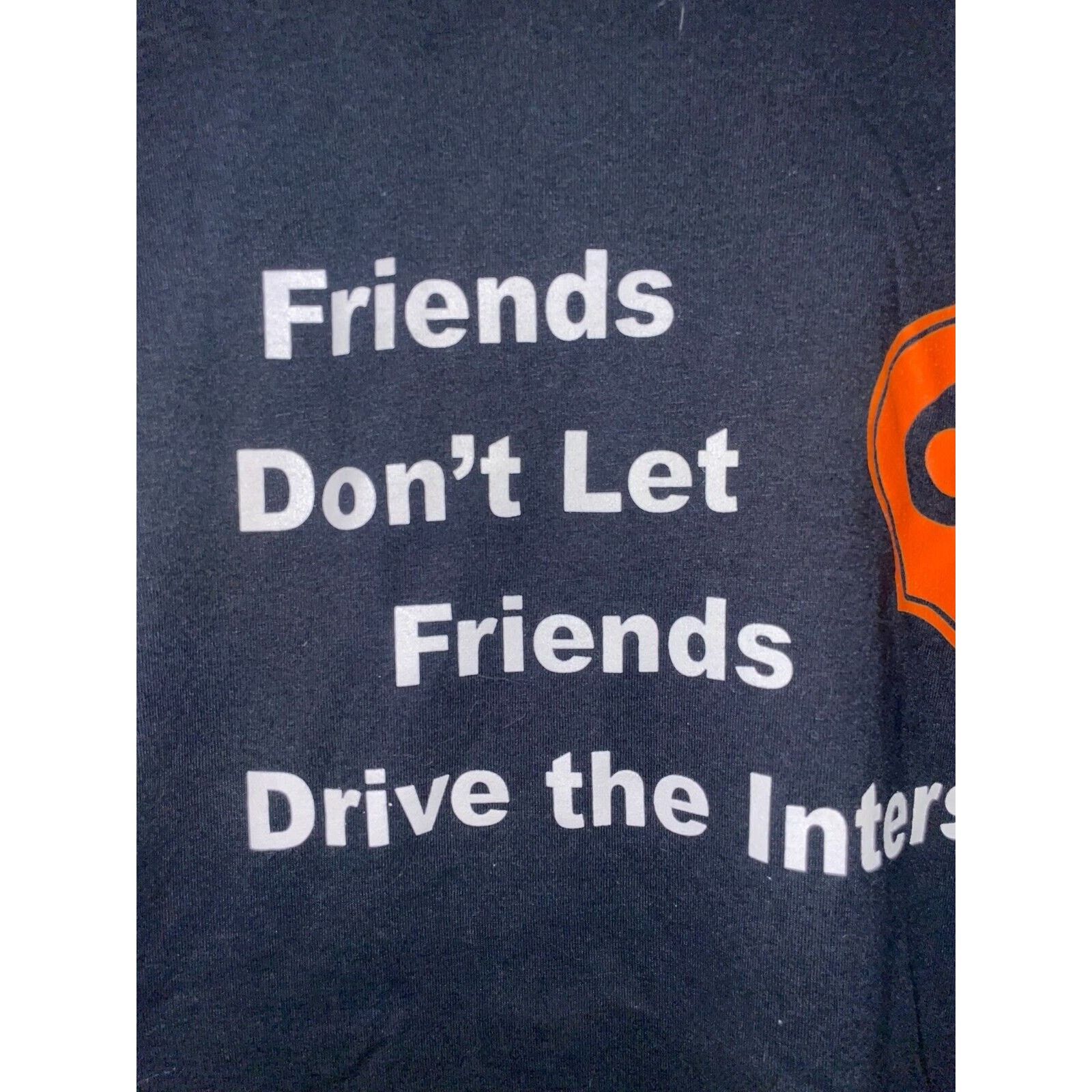 Fruit Of The Loom Route 66 Shirt Friends Don't Let Friends Black Large Tee Size US L / EU 52-54 / 3 - 3 Thumbnail