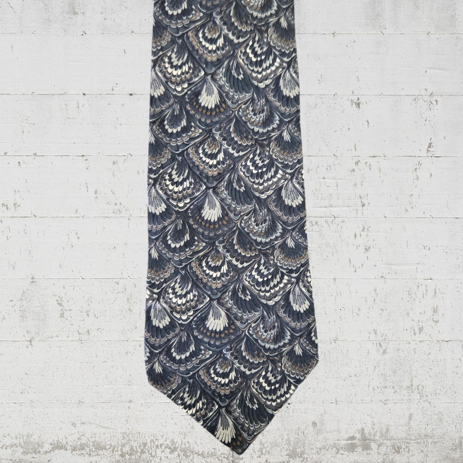 Henry Grethel Vintage Olive Silk USA Made Neck Tie Size ONE SIZE - 5 Thumbnail
