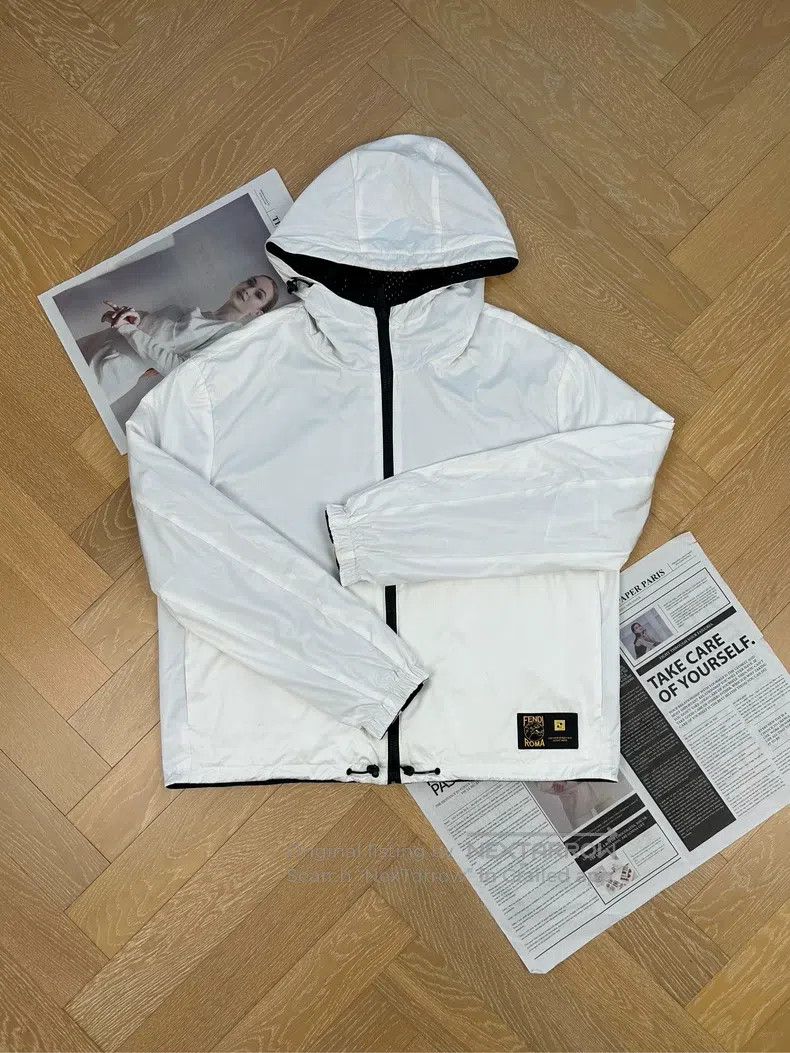 Fendi Fendi Leisure Drawstring Hood Technical Mesh Two-Sided Win Size US XL / EU 56 / 4 - 8 Thumbnail