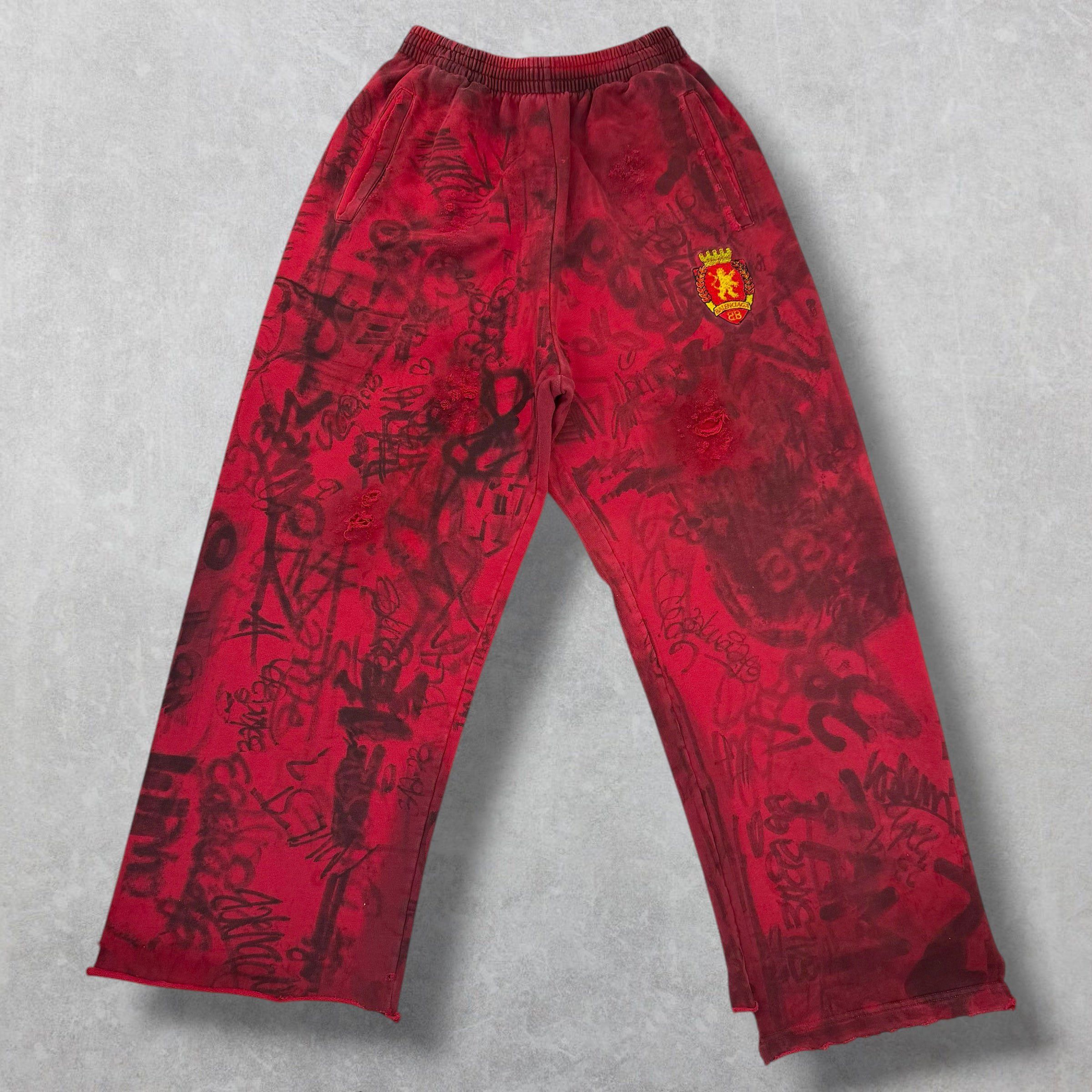 Balenciaga Balenciaga Skater Baggy Red Sweatpants XS (M) Size US 26 / EU 42 - 1 Thumbnail