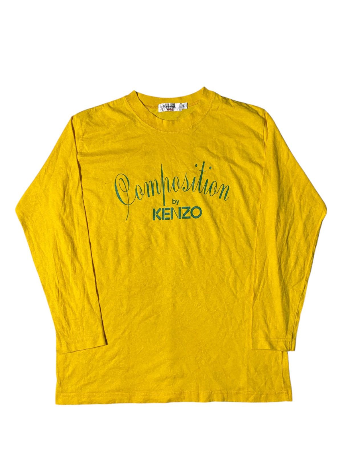 Composition by Kenzo Vintage Composition By Kenzo Long Sleeve Tshirt Size US L / EU 52-54 / 3 - 1 Thumbnail