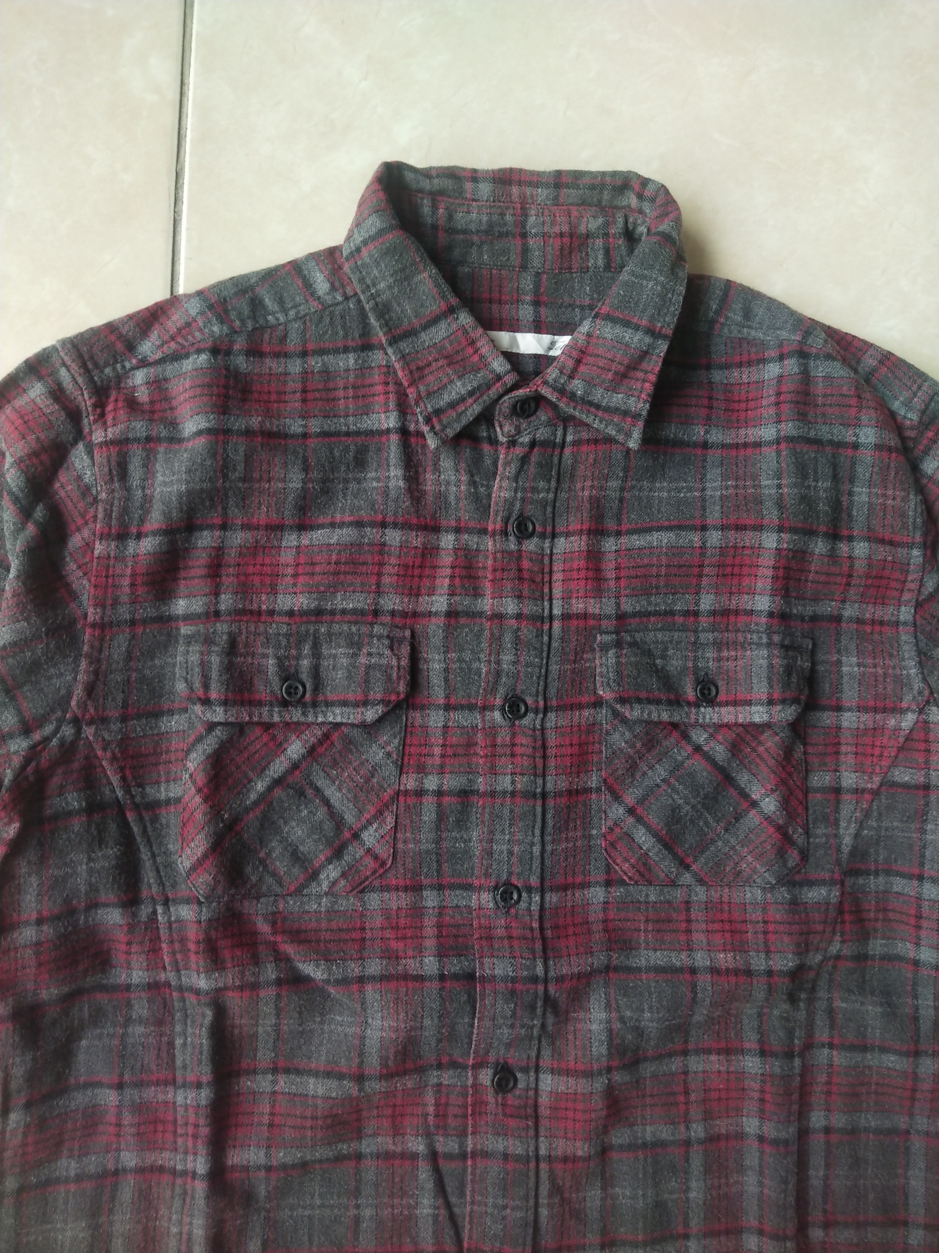 Tete Homme 2000s Tete Homme Japan Red Plaid Flannel Shirt Grunge Y2K Size US M / EU 48-50 / 2 - 2 Thumbnail