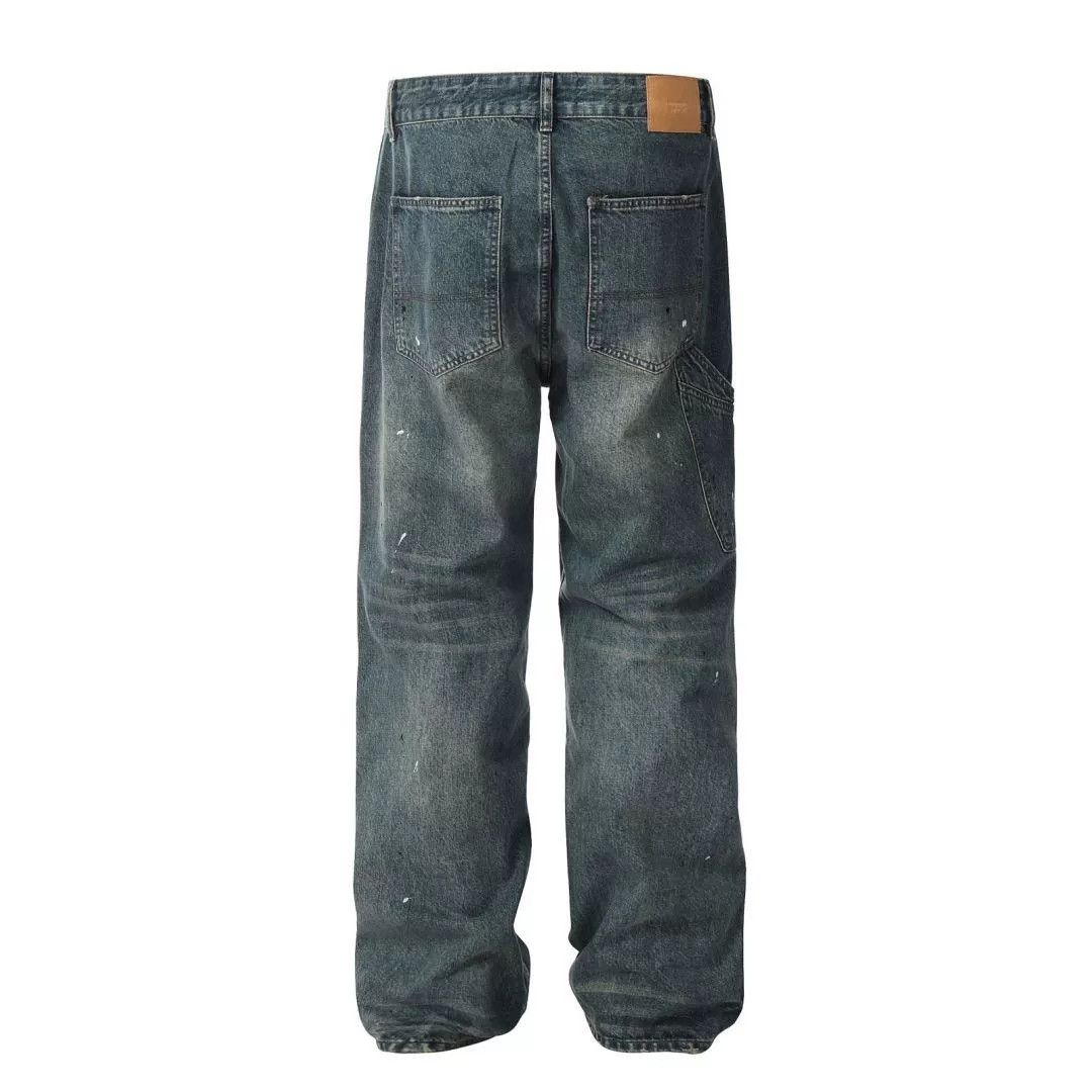 Japanese Brand × Vintage High street trend patchwork loose straight distressed jeans Size US 34 / EU 50 - 3 Thumbnail
