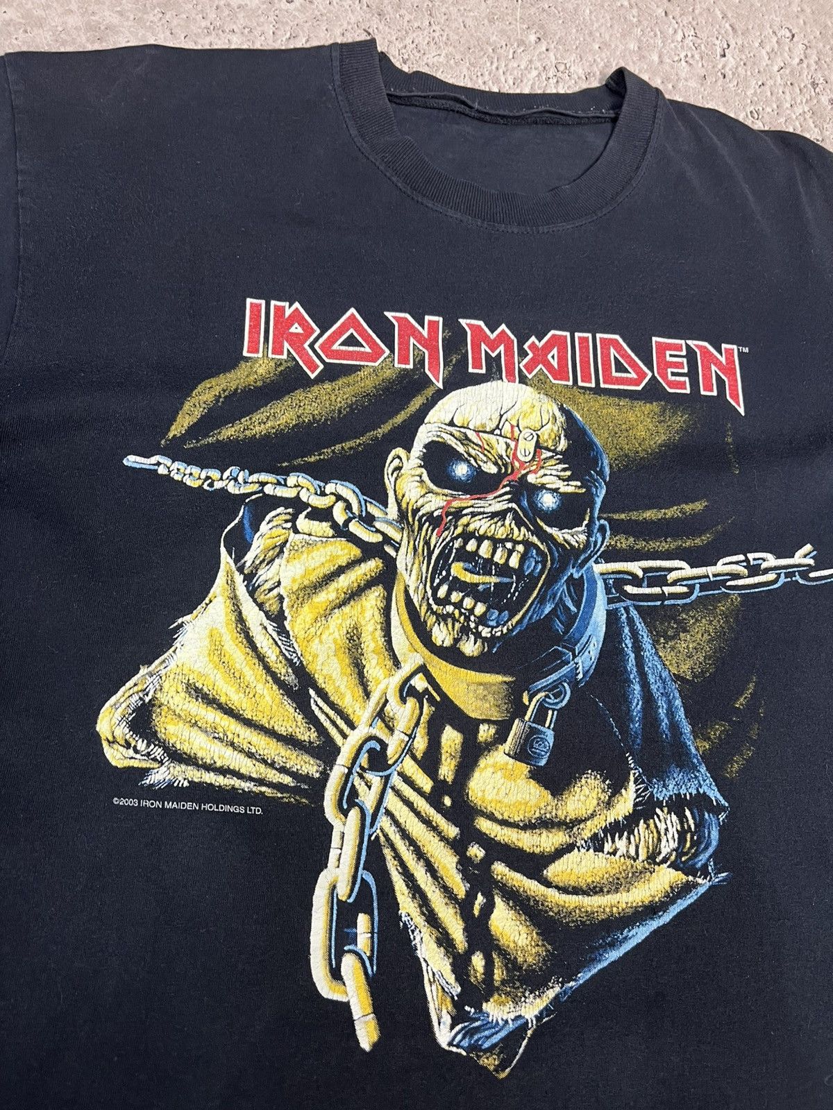 Band Tees × Iron Maiden × Vintage 00s Iron Maiden TOUR 2003 t shirt Faded BOXY Size US L / EU 52-54 / 3 - 1 Thumbnail