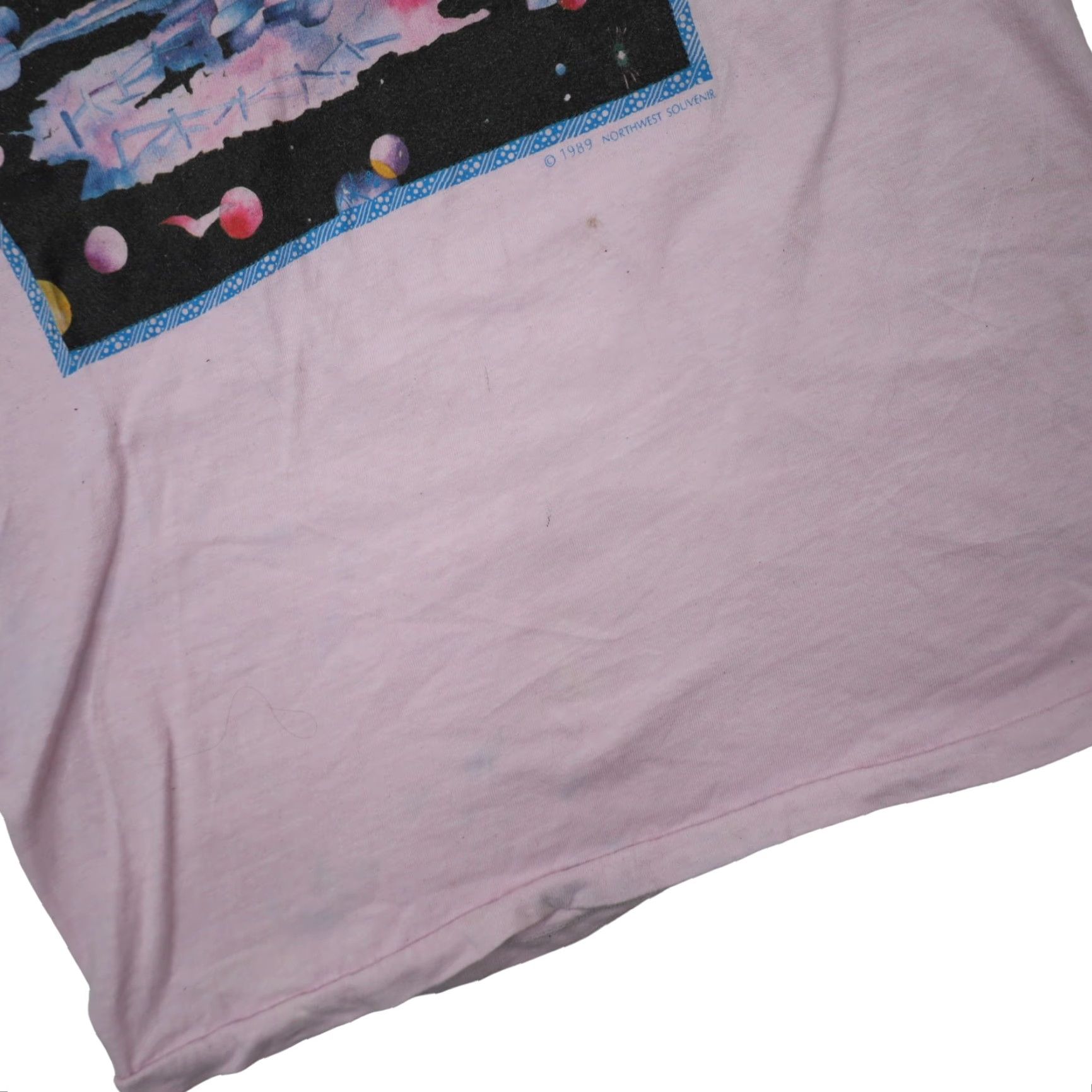 Pinko VINTAGE Cosmic Lighthouse Mens Medium Graphic T Shirt Pink Size US M / EU 48-50 / 2 - 3 Thumbnail