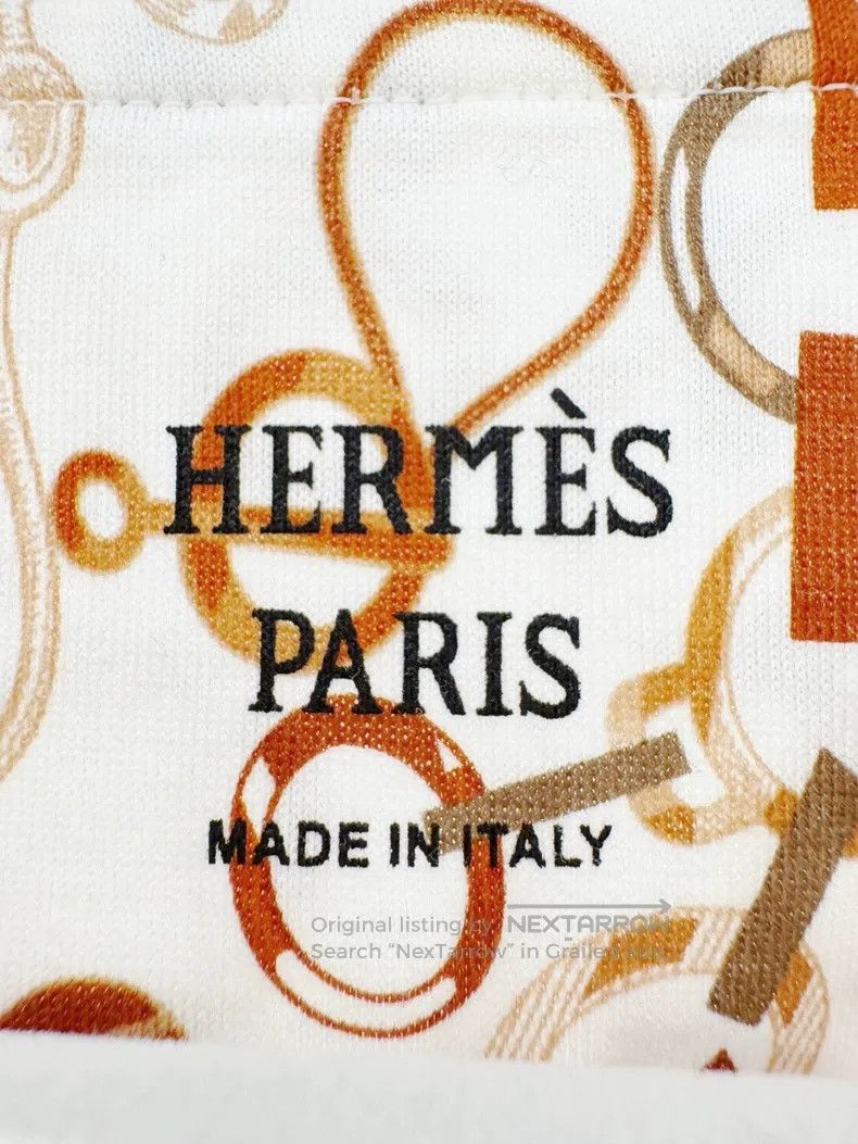 Hermes Hermes White Print T-Shirt Size XS / US 0-2 / IT 36-38 - 3 Thumbnail