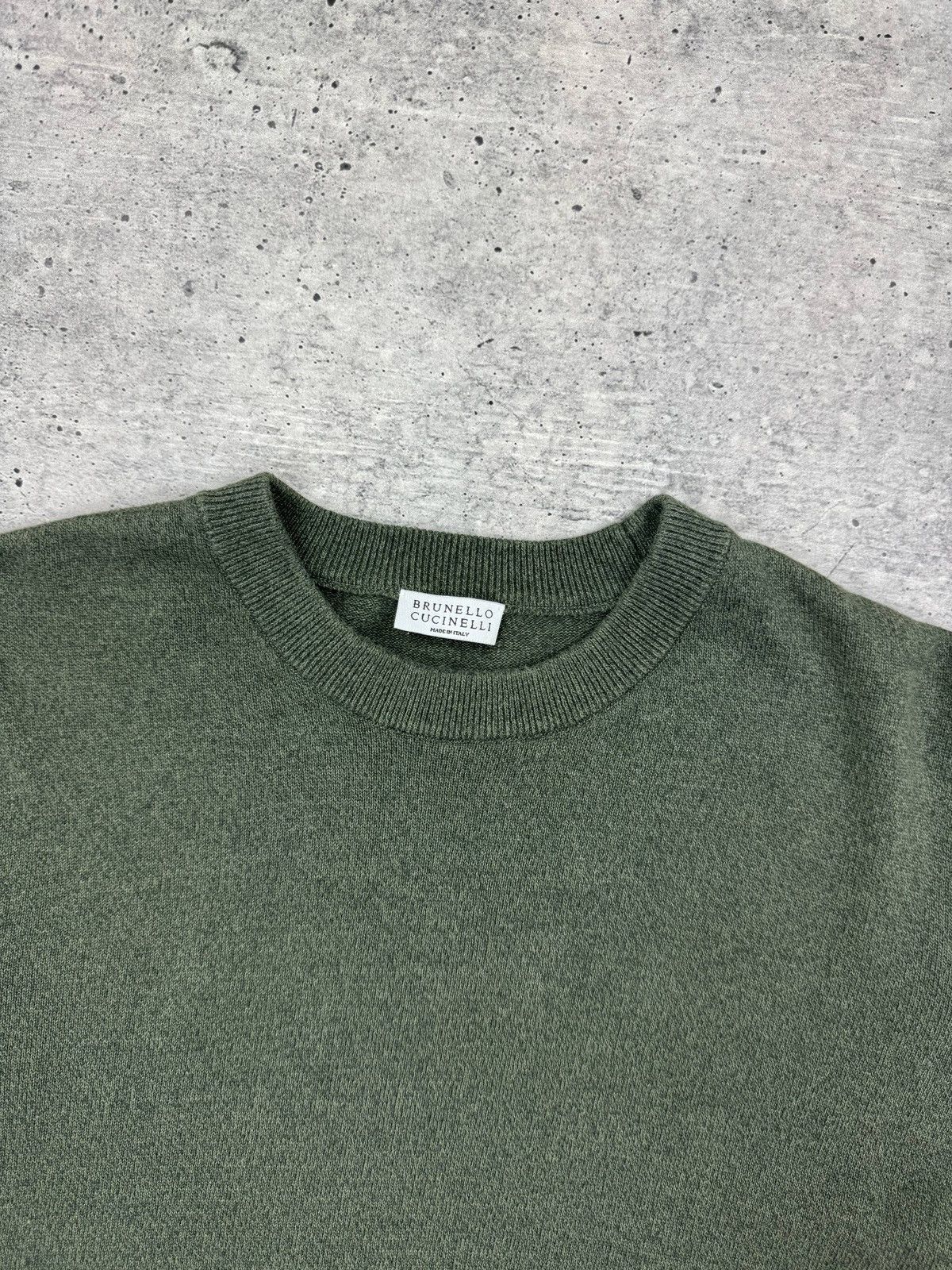 Brunello Cucinelli Brunello Cucinelli Classic Green Jumper Sweater Men Size M Size US M / EU 48-50 / 2 - 8 Thumbnail