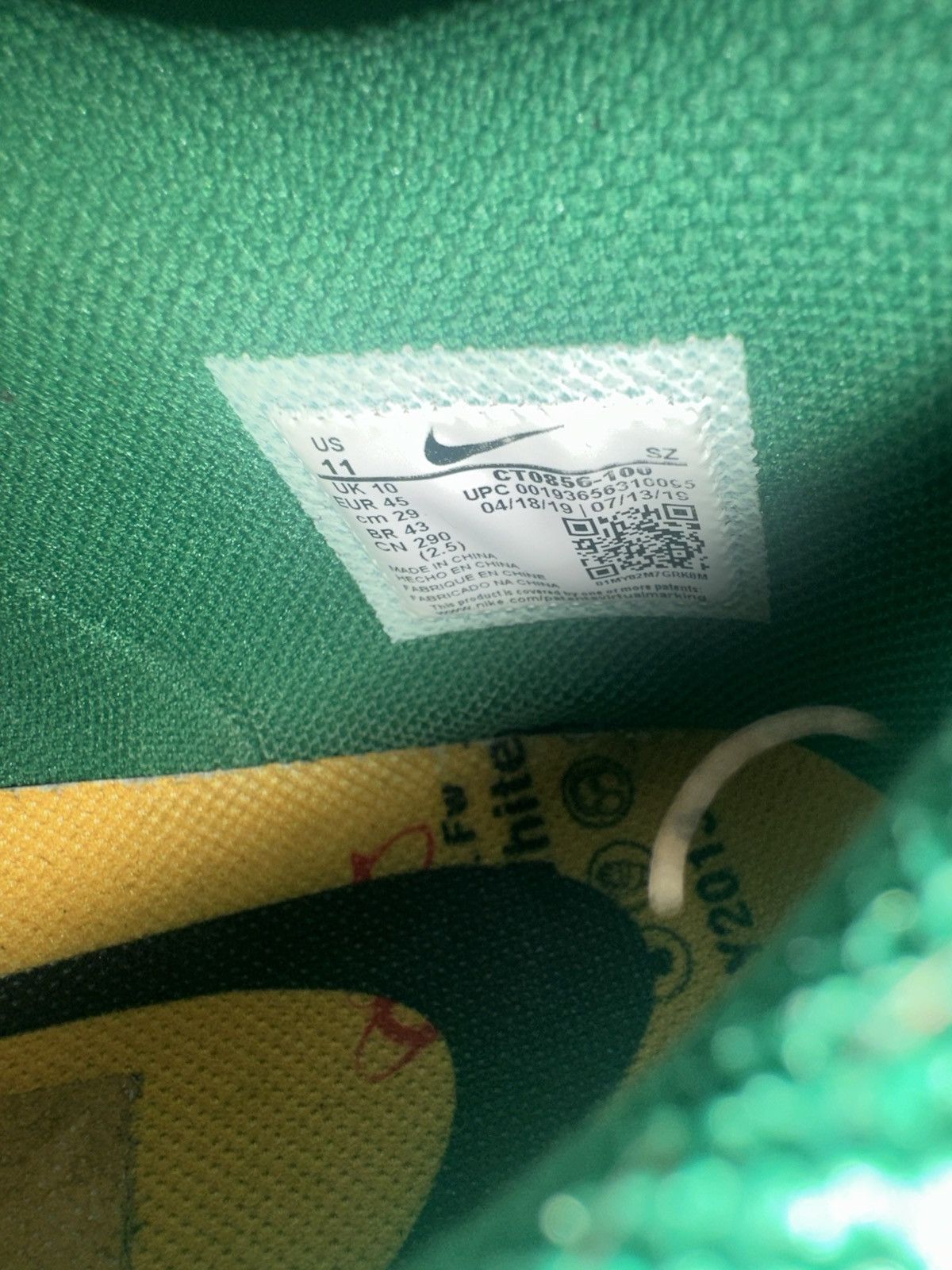 Nike × Off-White Nike dunk x Off-White pine green Size US 11 / EU 44 - 13 Thumbnail