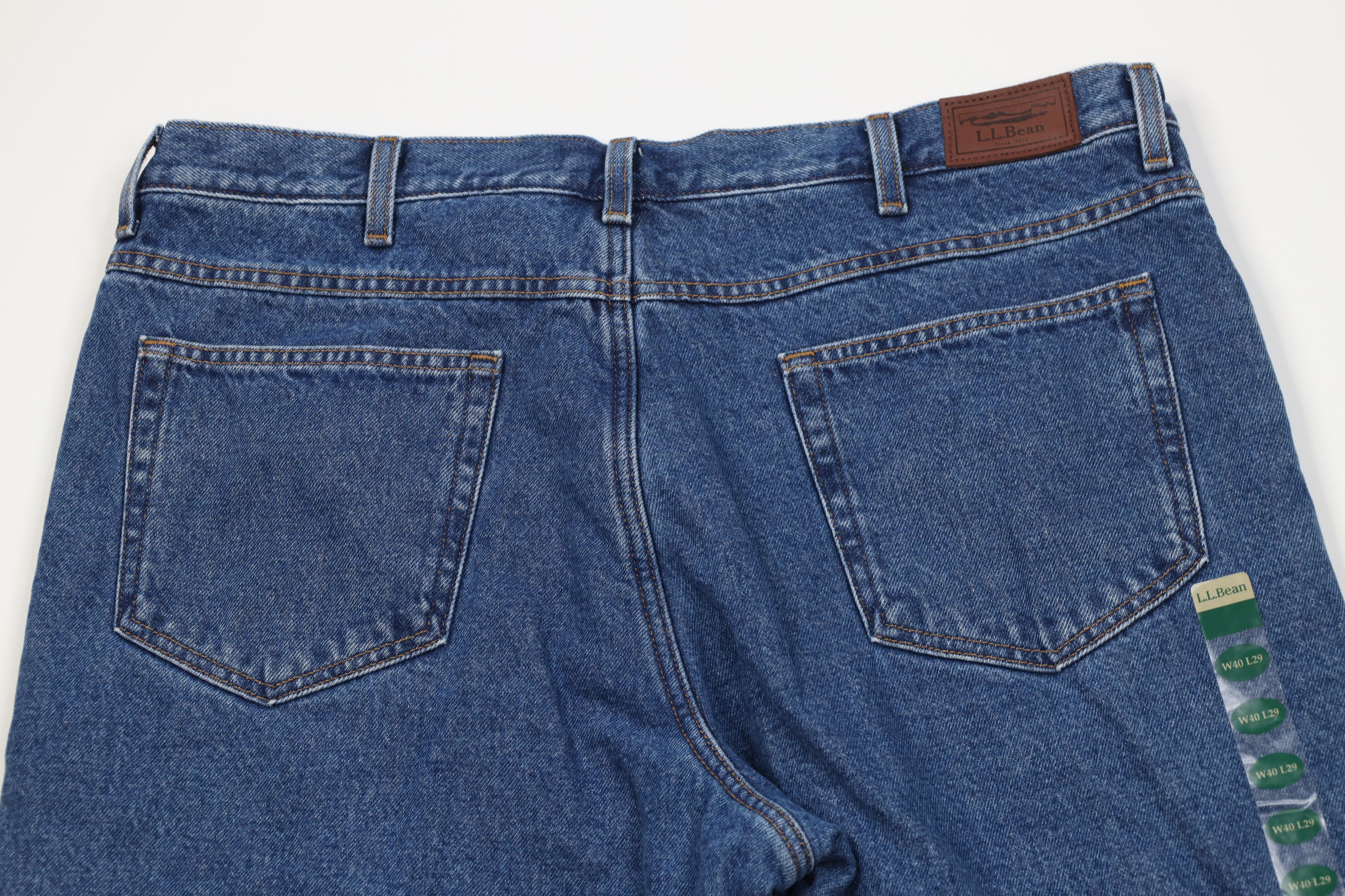 L.L. Bean Vintage LL Bean Fleece Lined Heavy Wide Leg Denim Jeans Blue Size US 40 / EU 56 - 9 Thumbnail