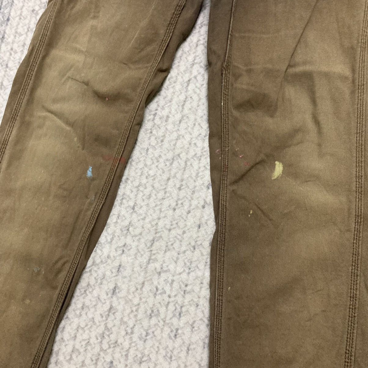 Carhartt × Carhartt Wip × Vintage Sunfaded Carhartt Brown Carpenter Pants with Some Paint Size US 32 / EU 48 - 6 Thumbnail