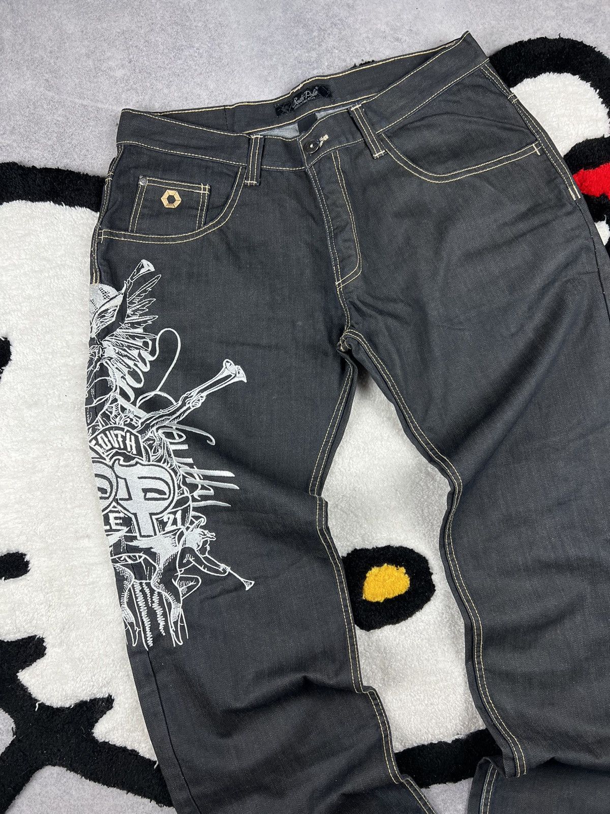 Southpole Vintage SouthPole Baggy Rap Embroidery Logo Y2K Jeans Size US 36 / EU 52 - 8 Thumbnail