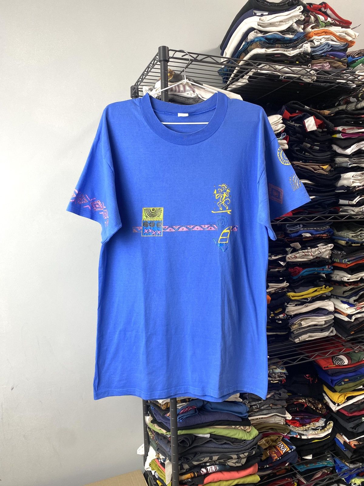 Vintage Vintage 1990’s Hom Surf Style T Shirt Size US XL / EU 56 / 4 - 2 Thumbnail