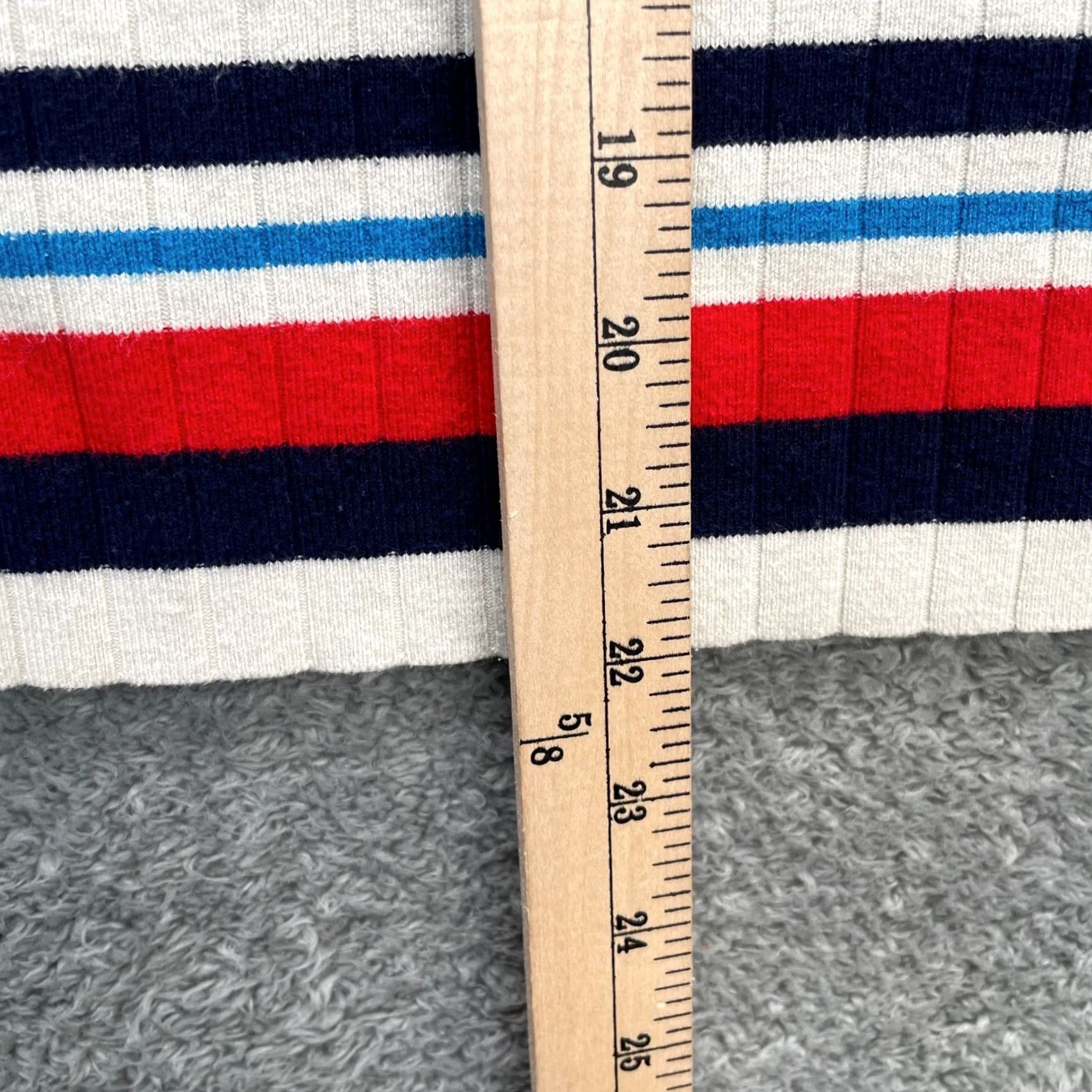 Ralph Lauren Lauren Ralph Lauren Womens Large Blue Striped Knit Cotton Shirt Size L / US 10 / IT 46 - 7 Thumbnail