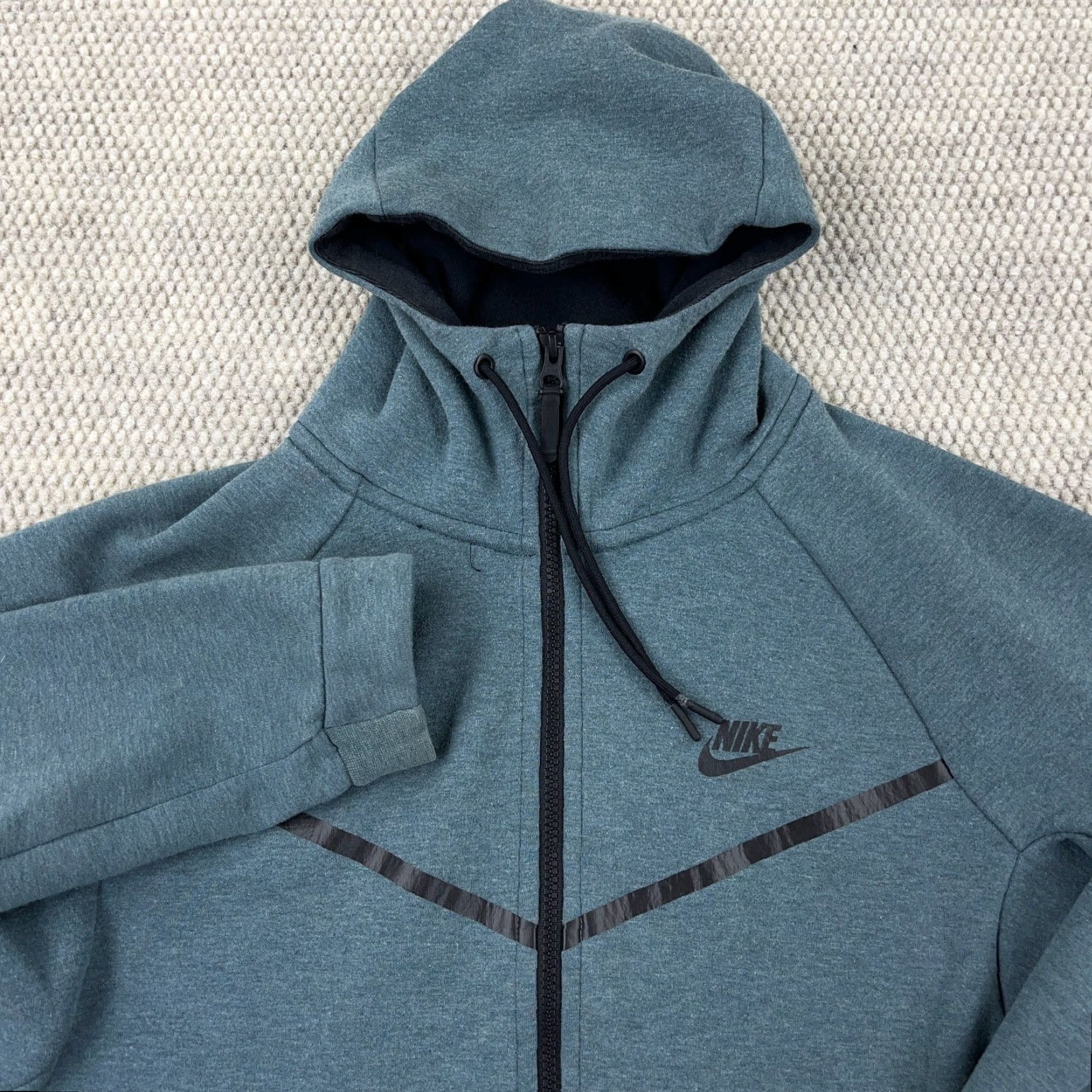 Nike Nike Hoodie Adult Medium Green Black Full ZIp Tech FLeece Performance Men Size US M / EU 48-50 / 2 - 3 Thumbnail