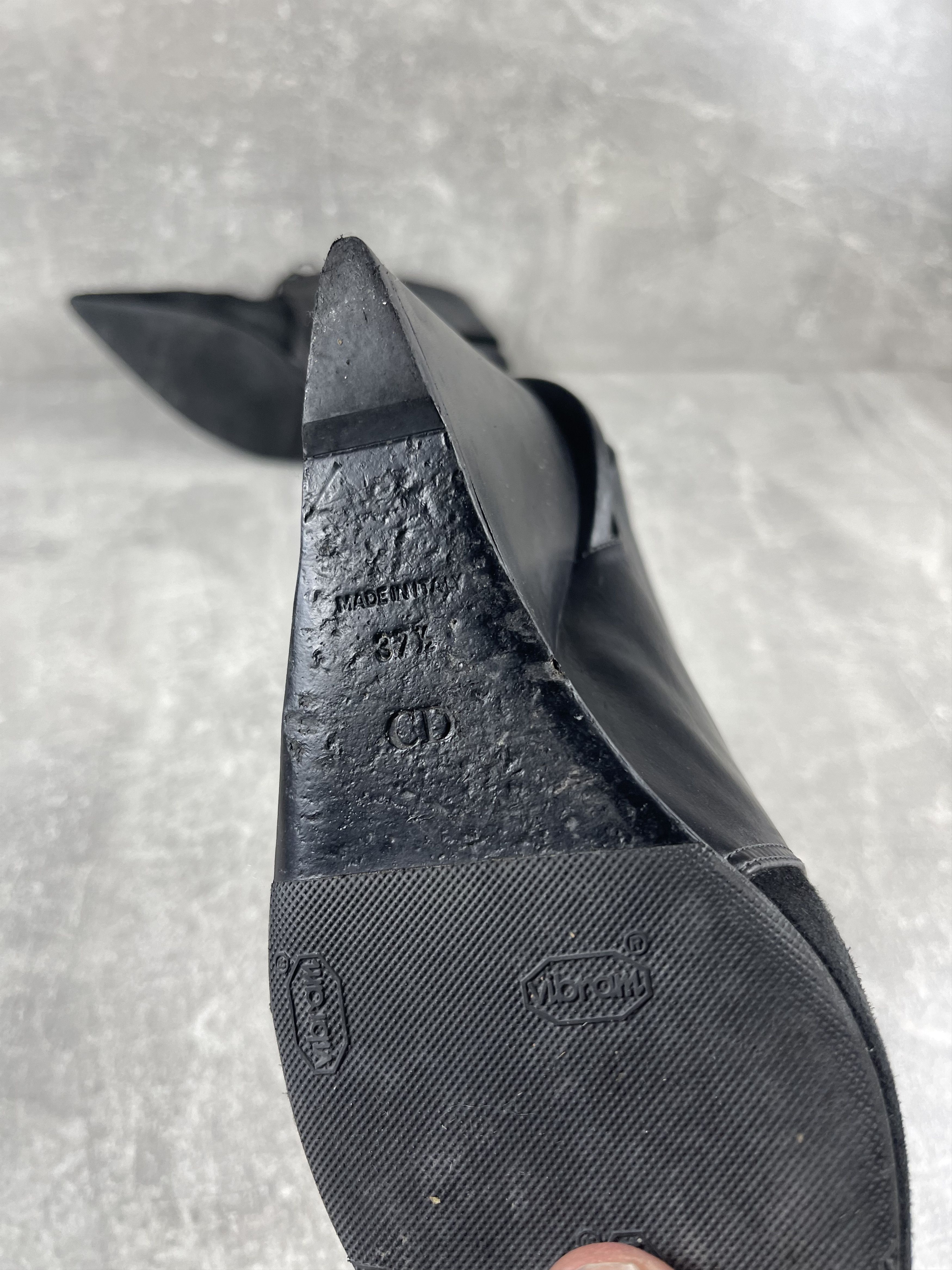 Christian Dior Monsieur Christian Dior Raf Simons Era AUTH Leather Wedge Heels Shoes Size US 7.5 / IT 37.5 - 9 Thumbnail