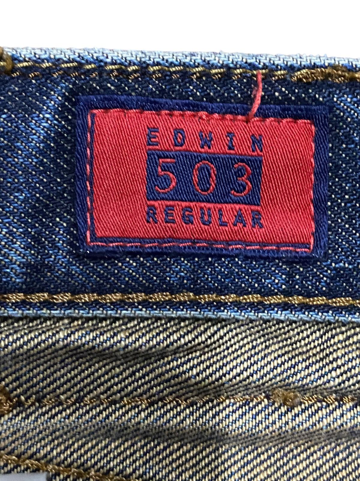 Edwin Vintage Japanese Edwin 503 Distressed Mud Wash Loose Jeans Size US 30 / EU 46 - 17 Thumbnail