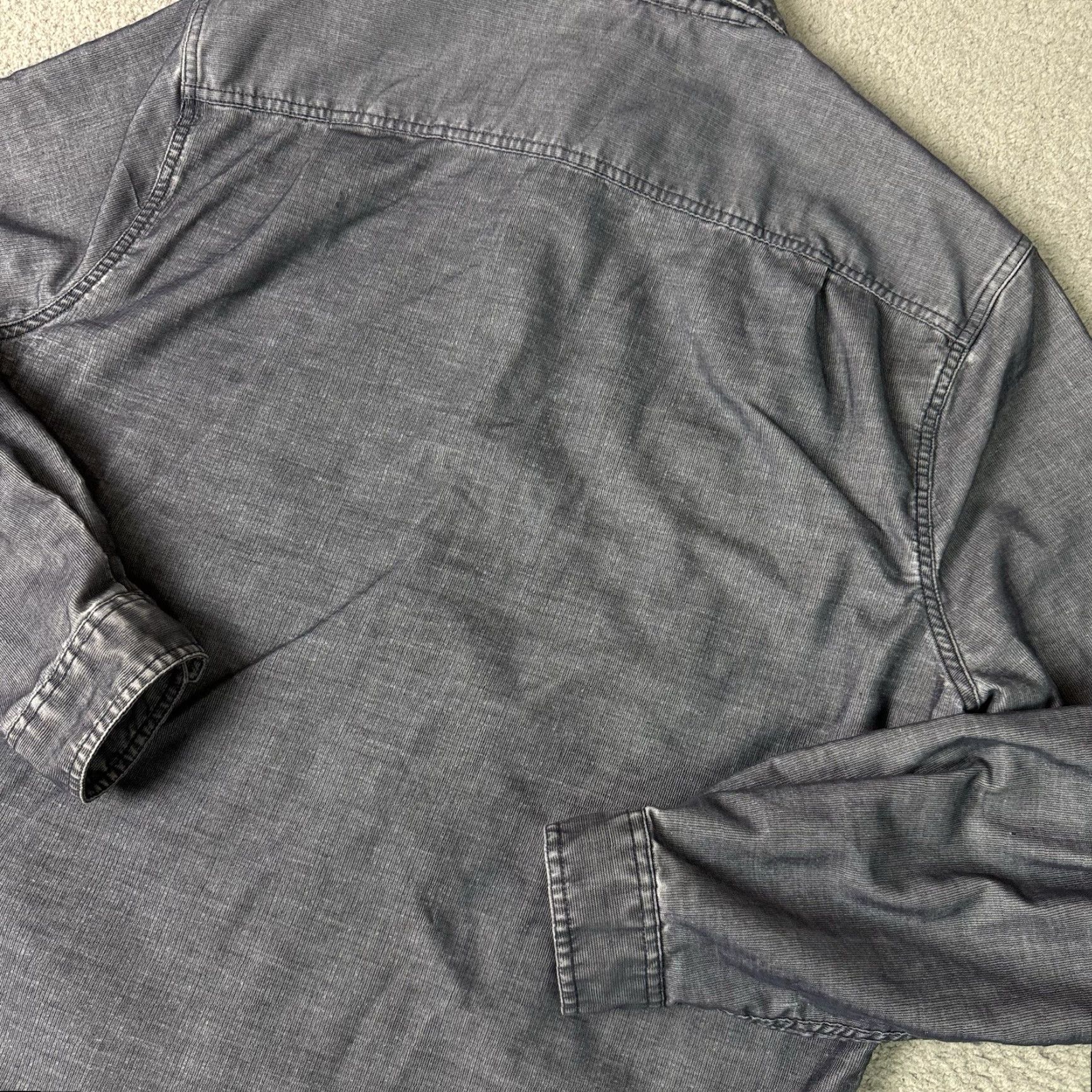 7 For All Mankind 7 For All Mankind Shirt Mens XL Gray Cotton Blend Long Sleeve Button Midweight Size US XL / EU 56 / 4 - 6 Thumbnail