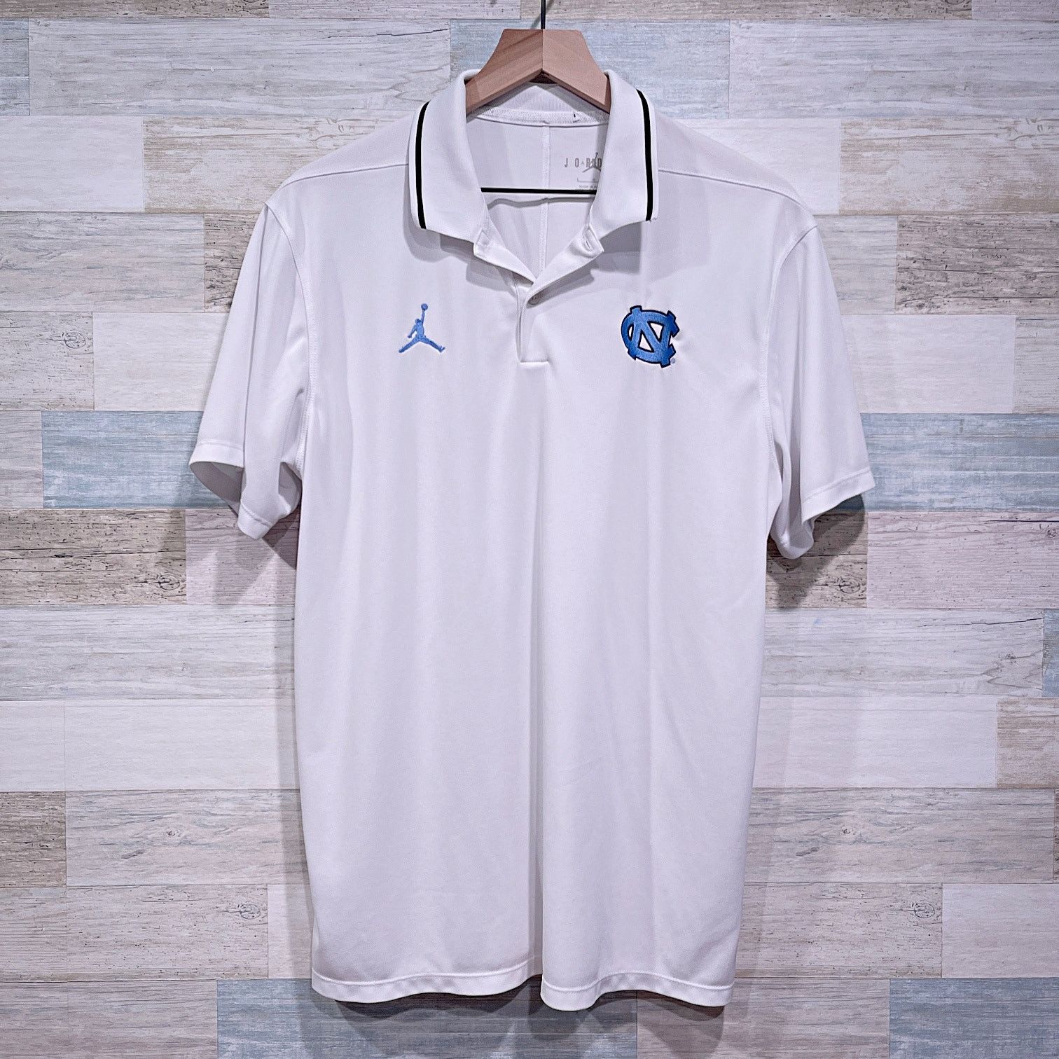 Nike UNC North Carolina Tar Heels Tech Polo Air Jordan Mens Large Size US L / EU 52-54 / 3 - 1 Thumbnail