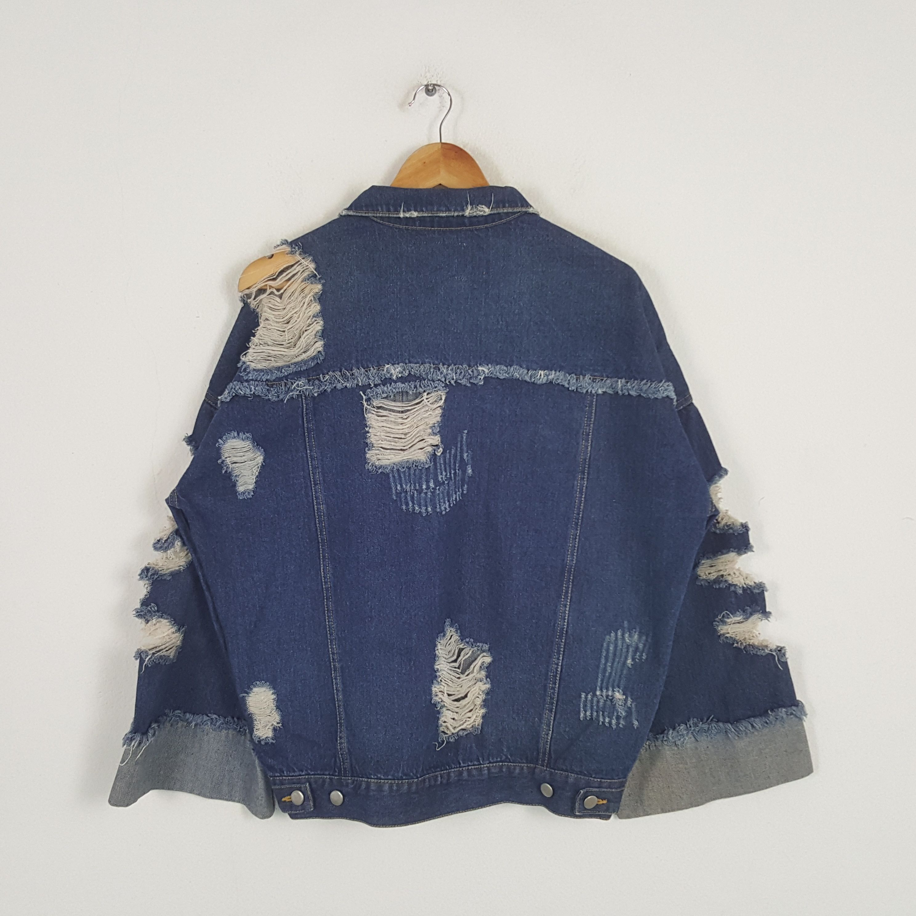 Japanese Brand × Vintage Vintage Envym Japanese Distressed Style Denim Jacket Size US L / EU 52-54 / 3 - 3 Thumbnail