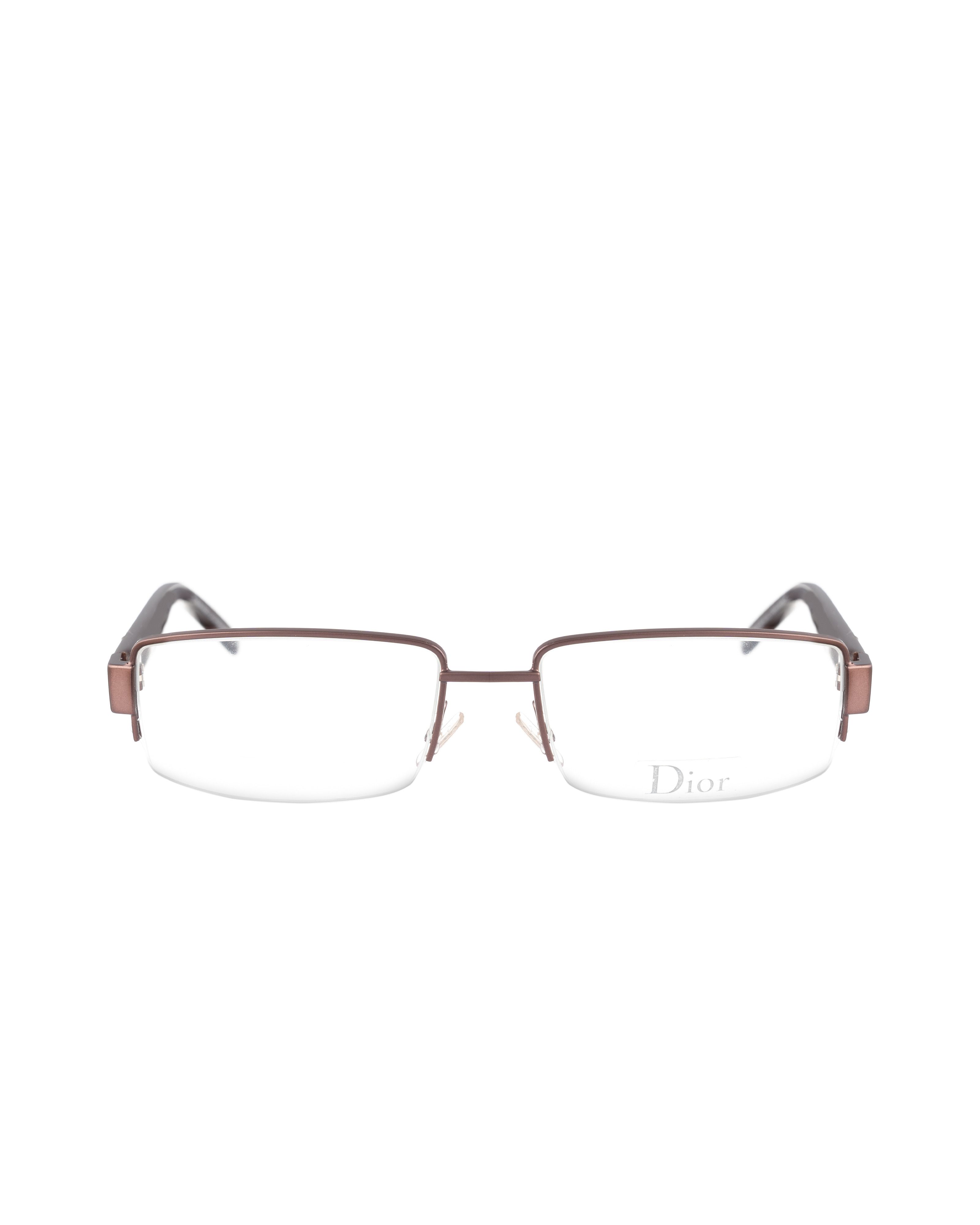 Dior Dior 00s Deep Brown Half Rim Matte Glasses Size ONE SIZE - 3 Thumbnail