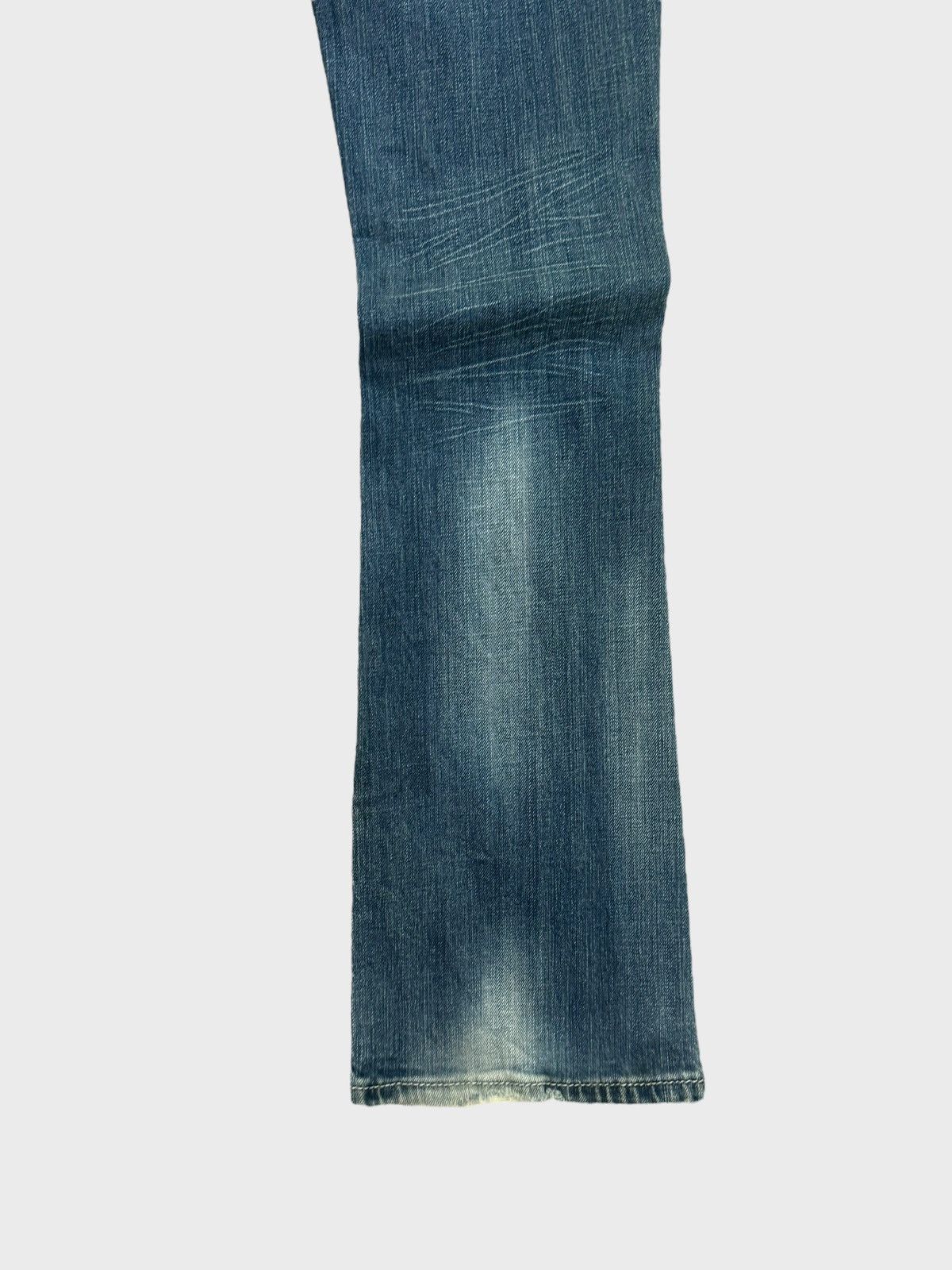 Hysteric Glamour × Le Grande Bleu (L.G.B.) FLARE MISS ME DISTRESSED STUDDED CROSS DESIGN LOW RISE DENIM Size US 29 - 15 Thumbnail