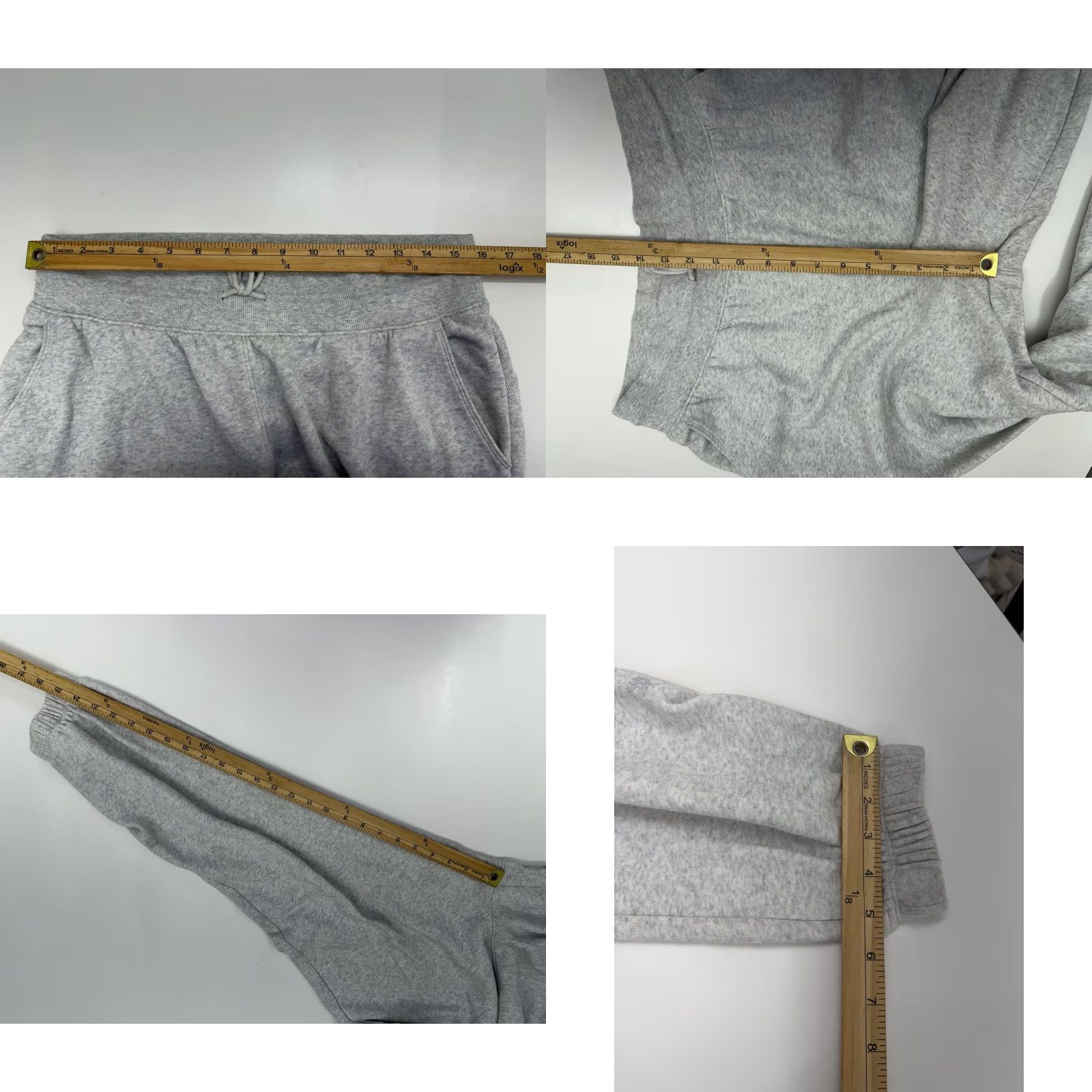 Vintage All In Motion Womens Sweatpants Size Large Heathered Gray Jogger Drawstring Pants Regular Womens Large Gray Jogger Drawstring Size 36" / US 14 / IT 50 - 8 Thumbnail