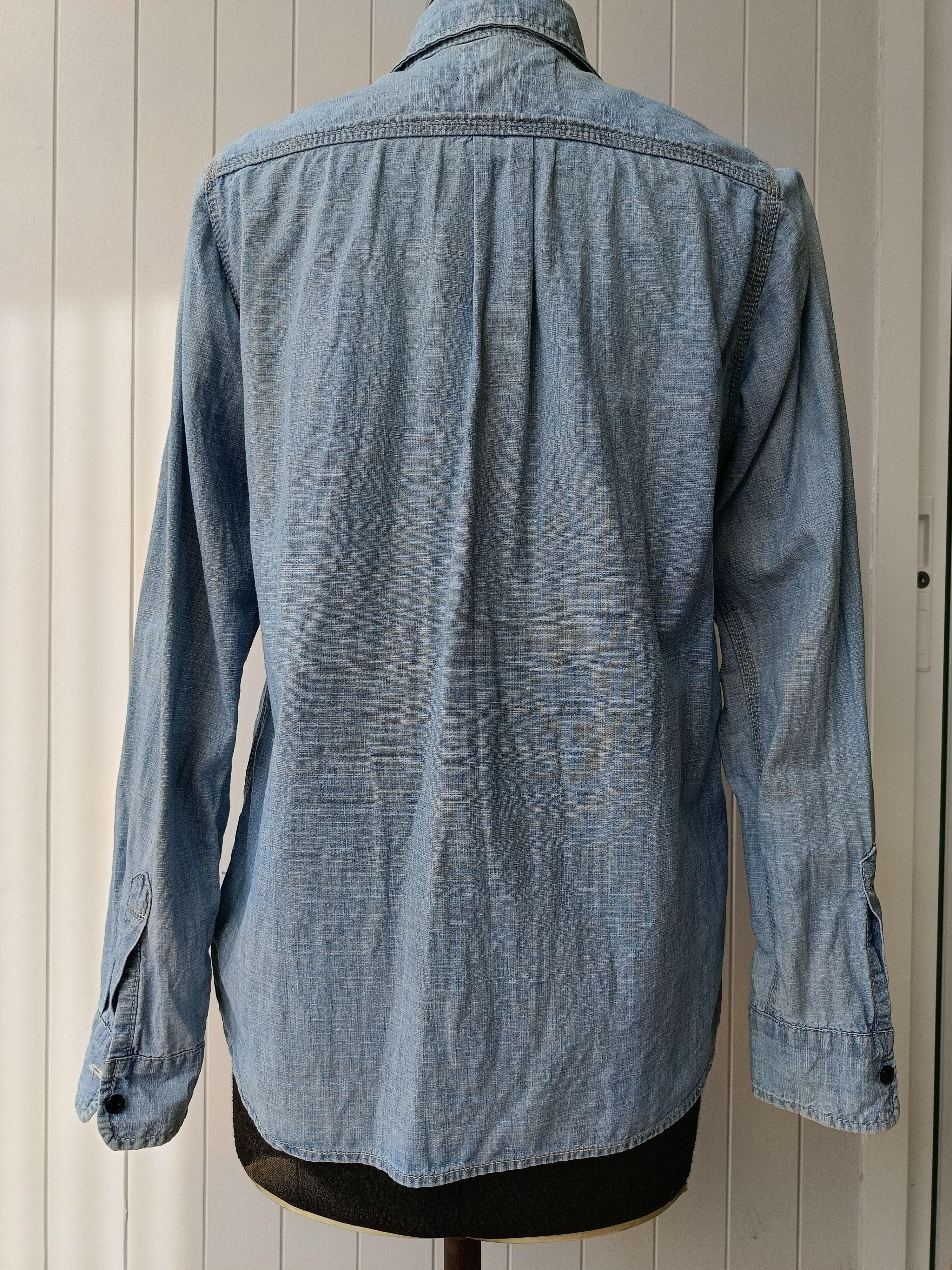 Blue Blue Japan × Japanese Brand BlueBlue HR market denim chambray XS shirt Size US XS / EU 42 / 0 - 8 Thumbnail