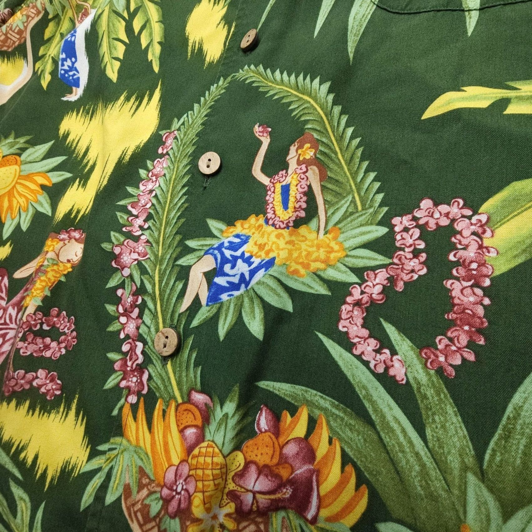 Polo Ralph Lauren VTG Polo Ralph Lauren Hawaiian Shirt Mens XL Floral Print Button-Up Short Sleeve Green 60s 70s Tropical Size US XL / EU 56 / 4 - 6 Thumbnail
